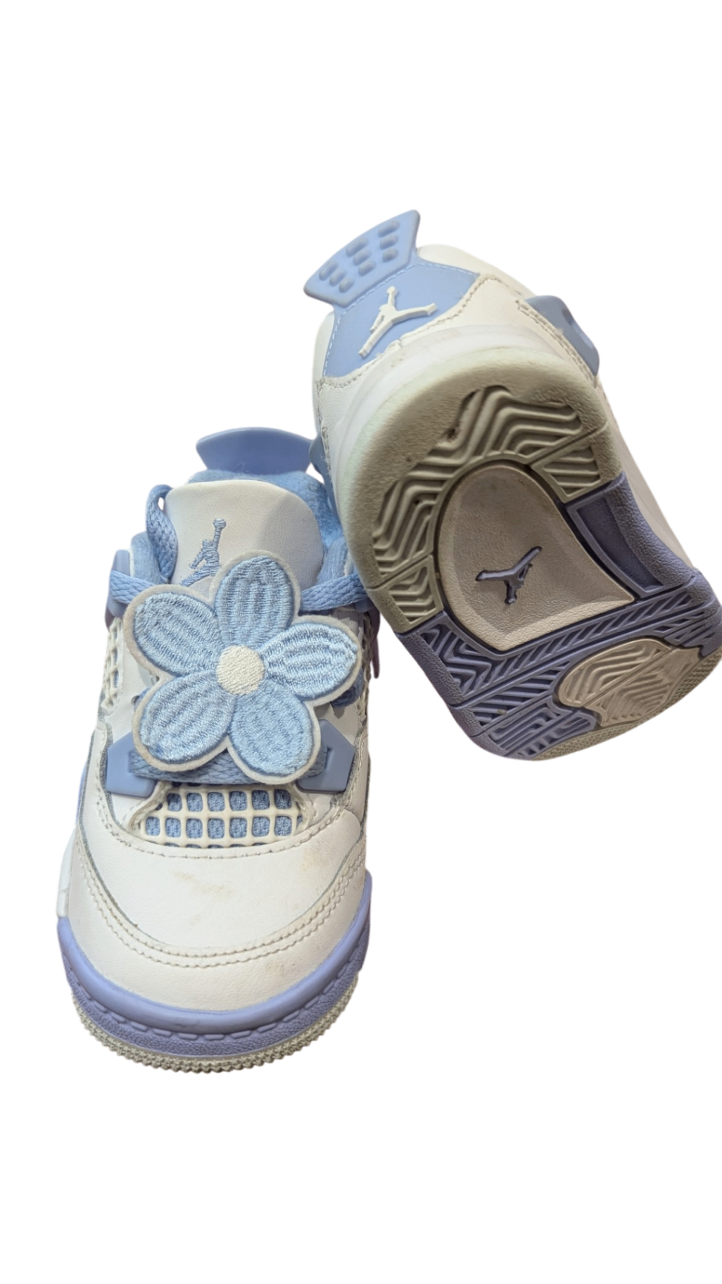 New Balance Sneakers, White and light blue, US 5/EUR 21