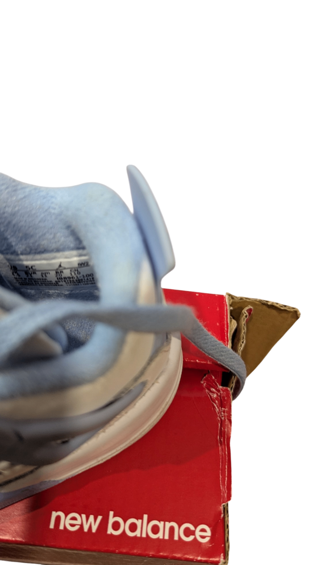 New Balance Sneakers, White and light blue, US 5/EUR 21