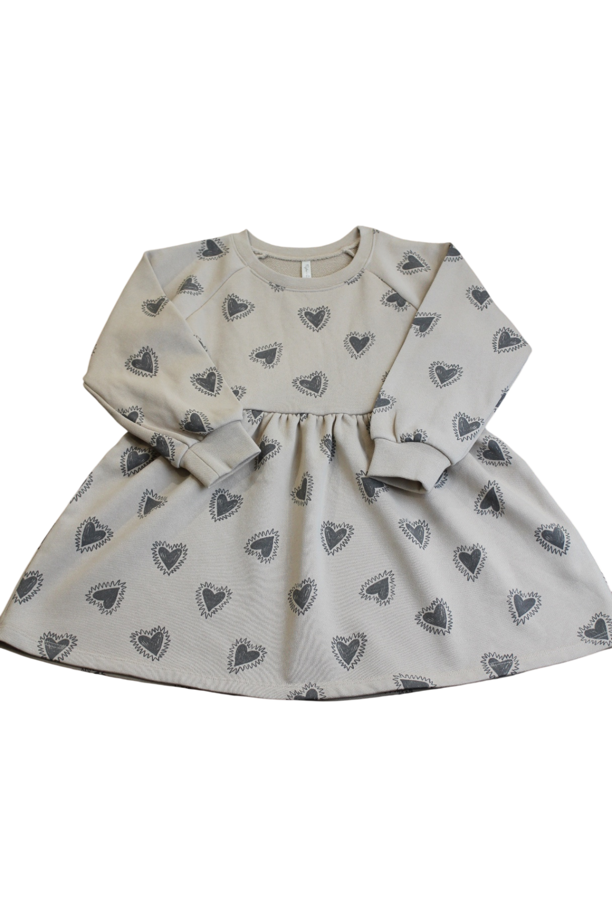 Rylee & Cru Dress, Beige with hearts, 5