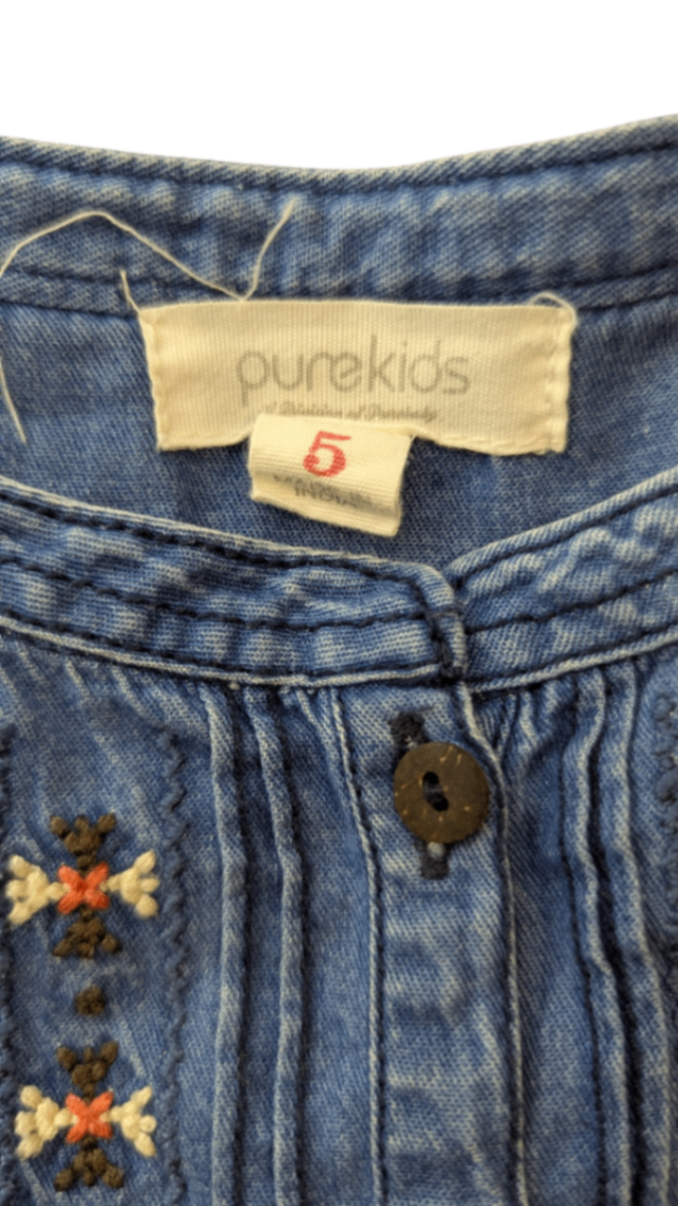 Purekids Dress, Blue, 5