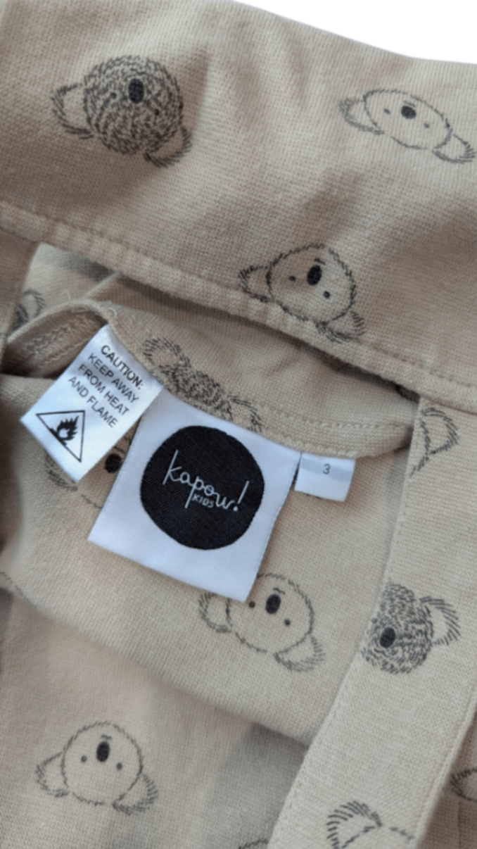 Kapow Kids Overalls, Beige, 3