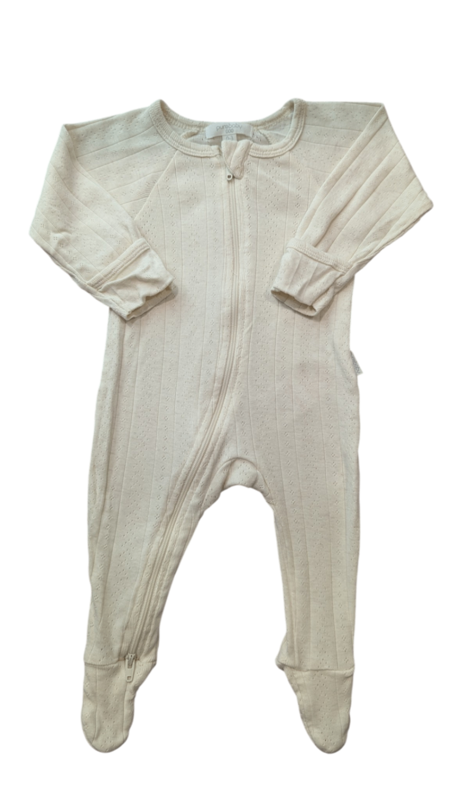 Purebaby Bodysuit, Cream, 000