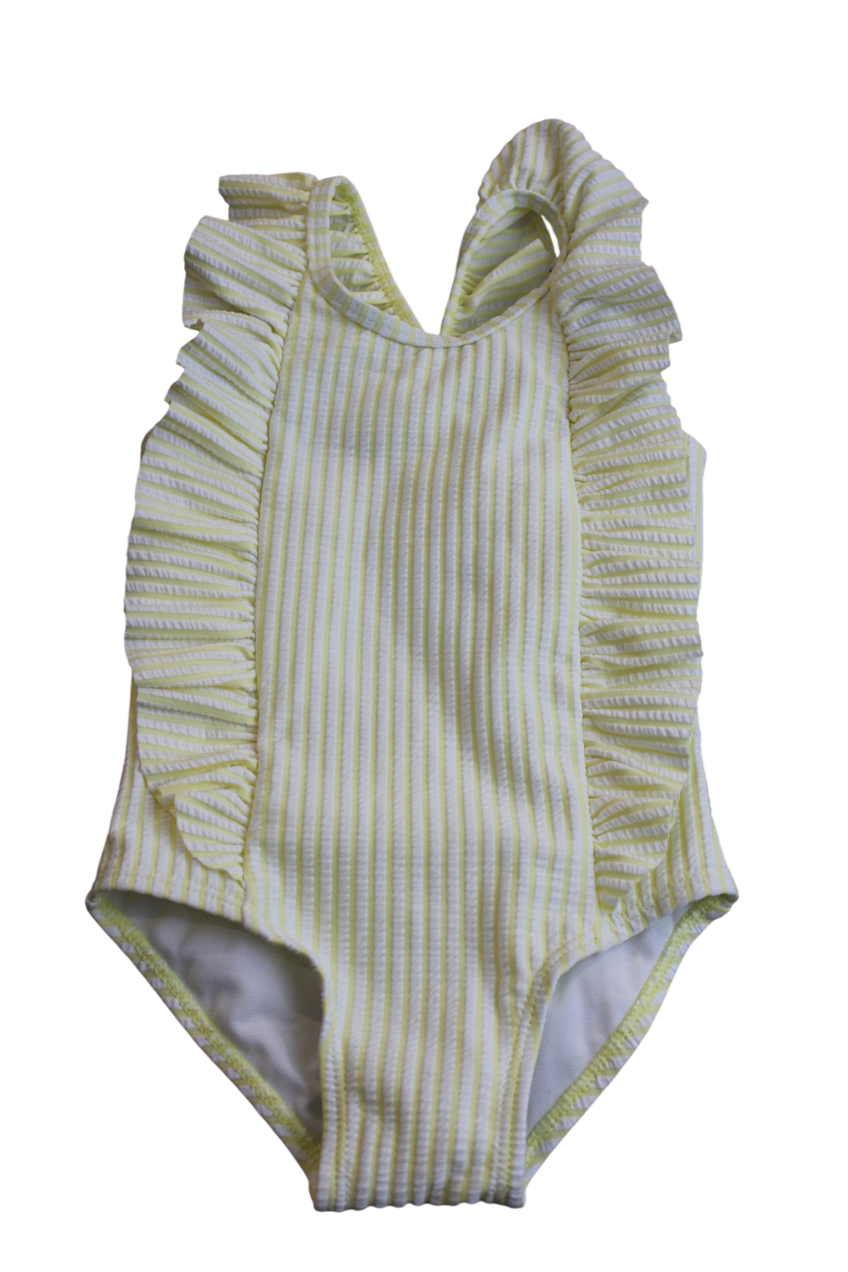 Seed Swimsuit, White and pale yellow, 0
