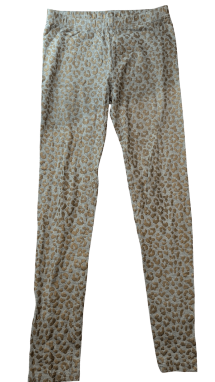 Seed Teen Knit Leggings, Grey and gold, 12