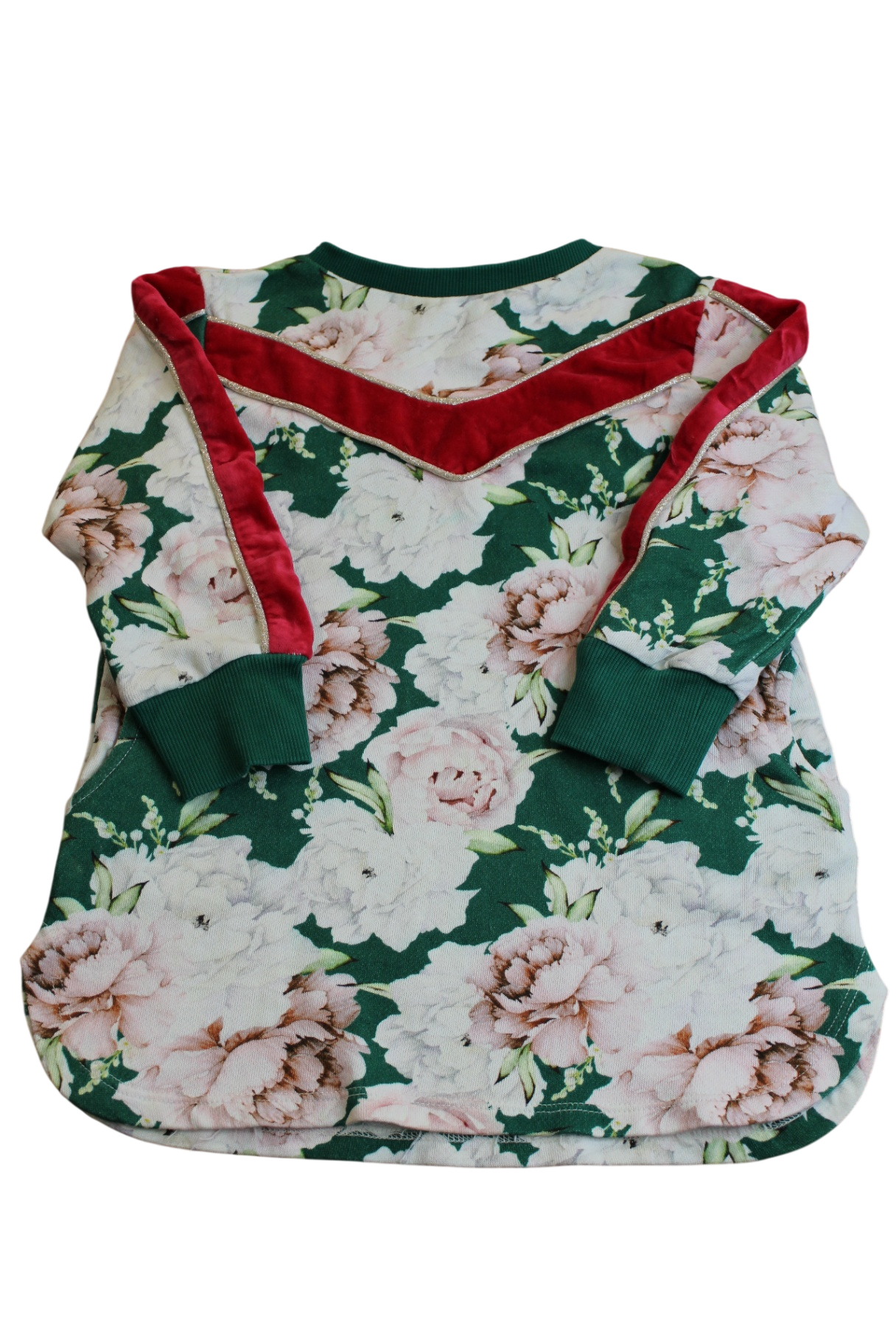 Bella & Lace Jumper Dress, Green, Red, White, Pink, 3