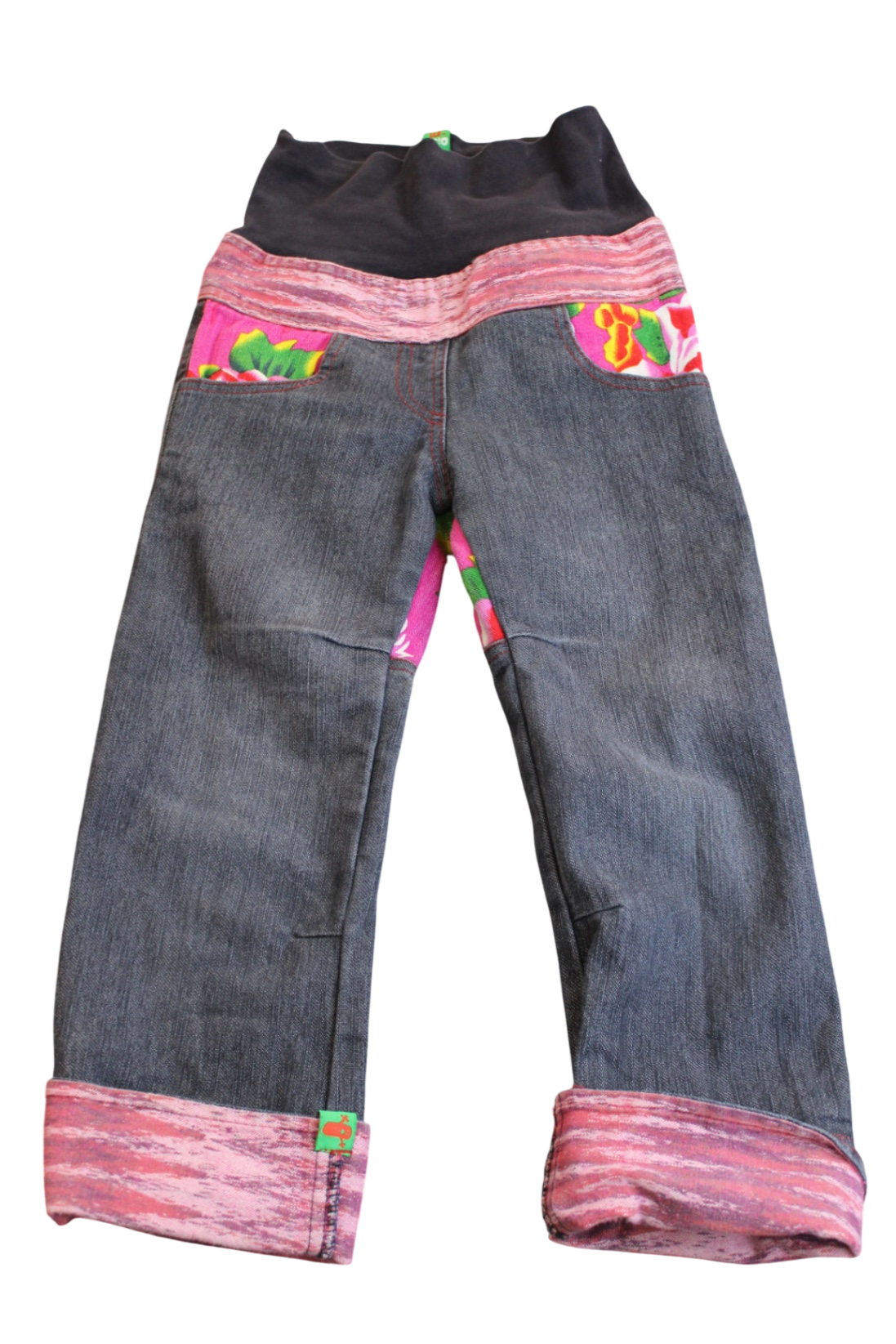 Oishi-m Pants, Dark Grey, Pink, Black, Multicolour, 4