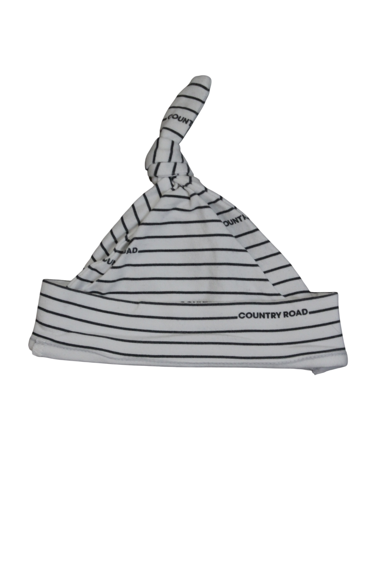 Country Road Beanie, White and charcoal, one size (baby)