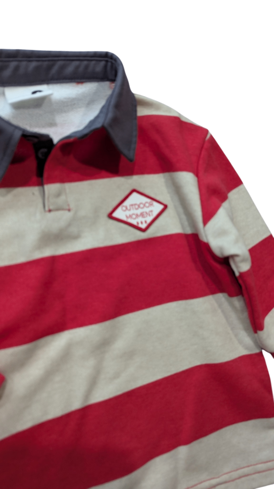 Cotton On Polo Shirt, Red/beige, 2
