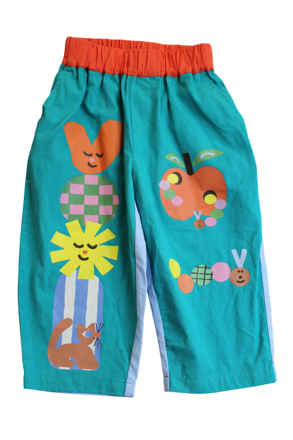 Gorman Kids Pants, Turquoise/Blue/Orange, 3