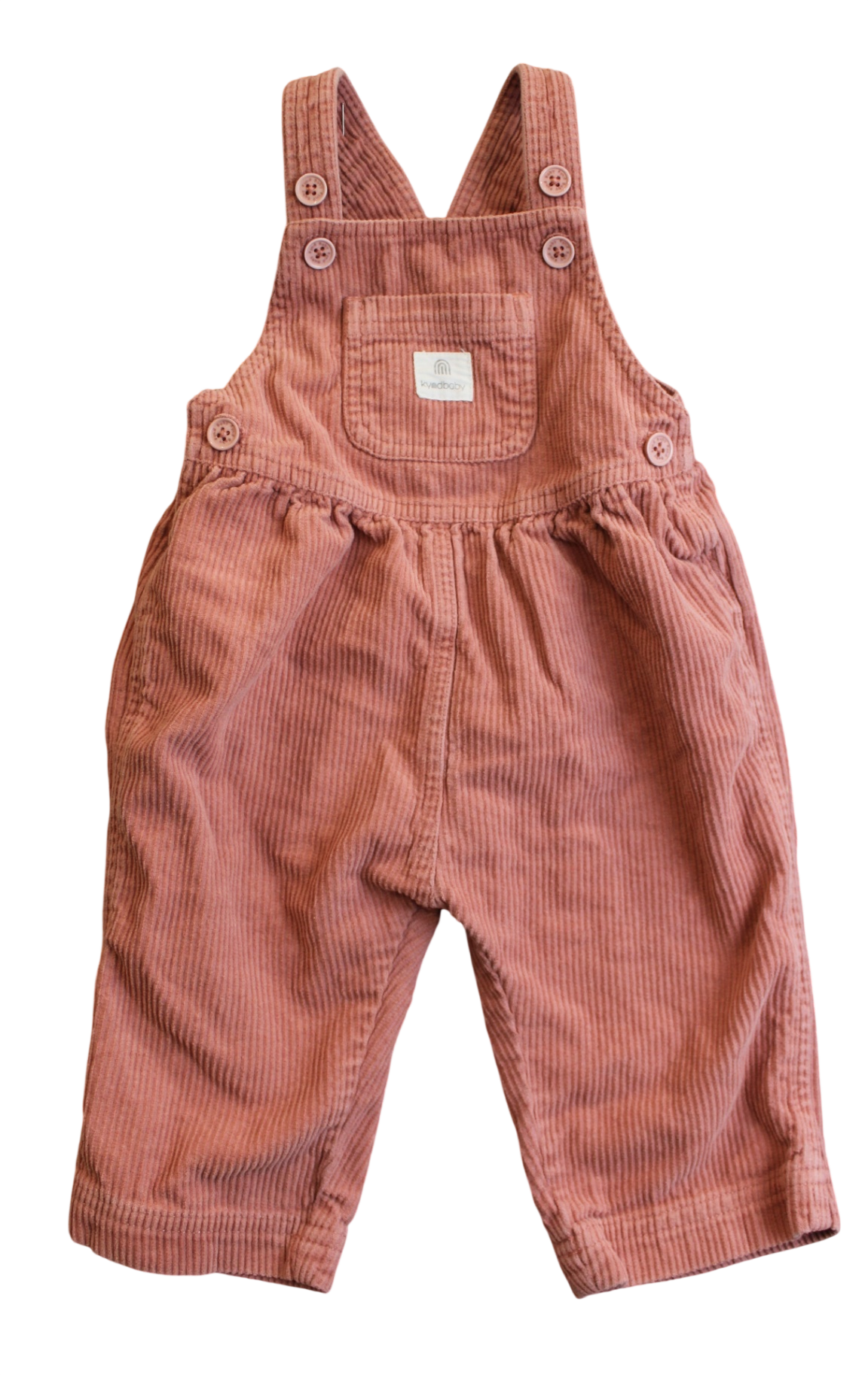 Kynd Baby Overalls, Dusty Pink Corduroy , 0