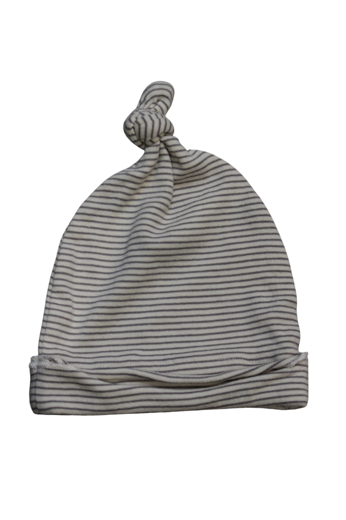 Susukoshi Beanie, Cream/taupe stripe, 0-3m