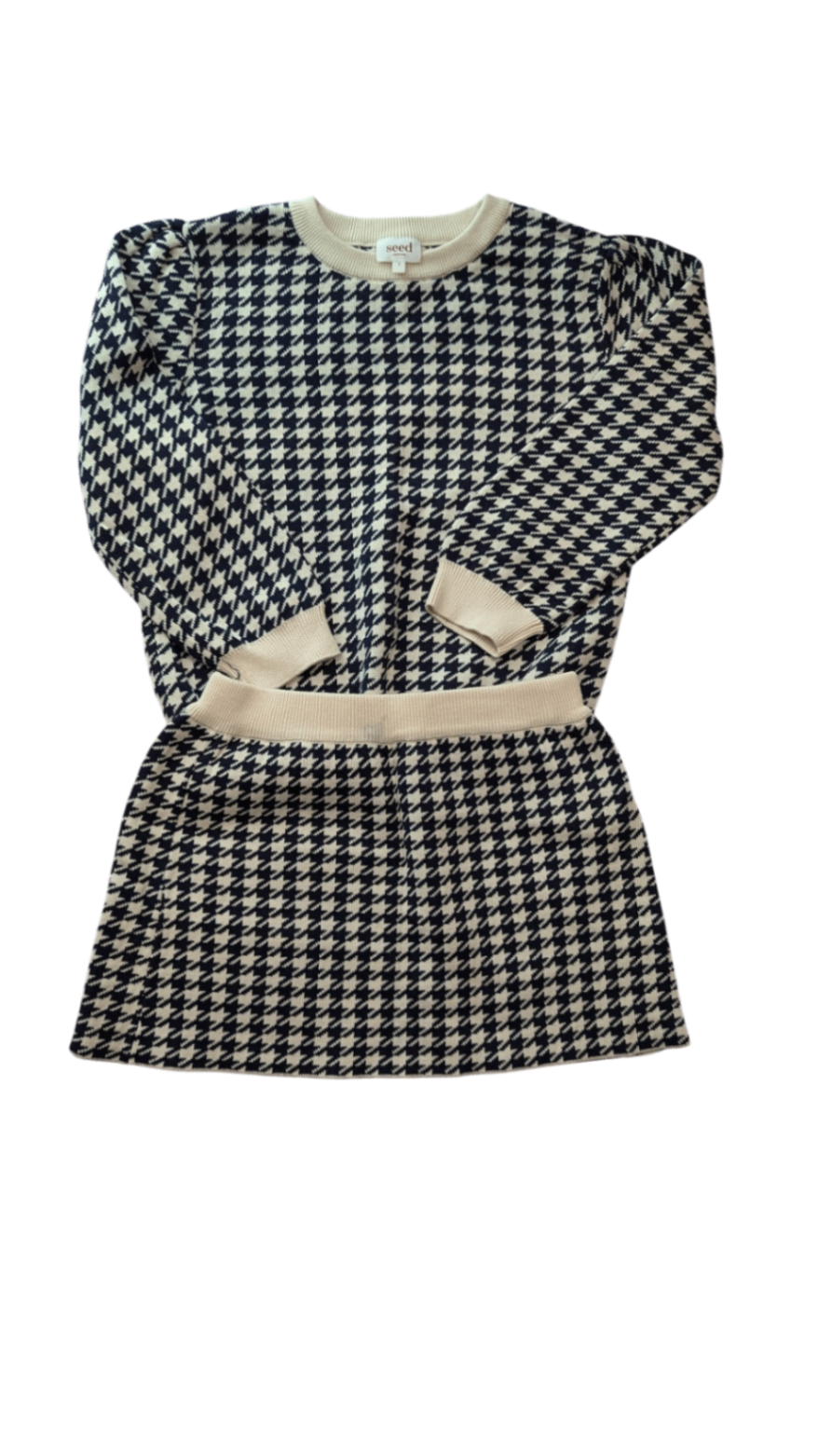 Seed Jumper & Skirt set, Navy Cream, 7