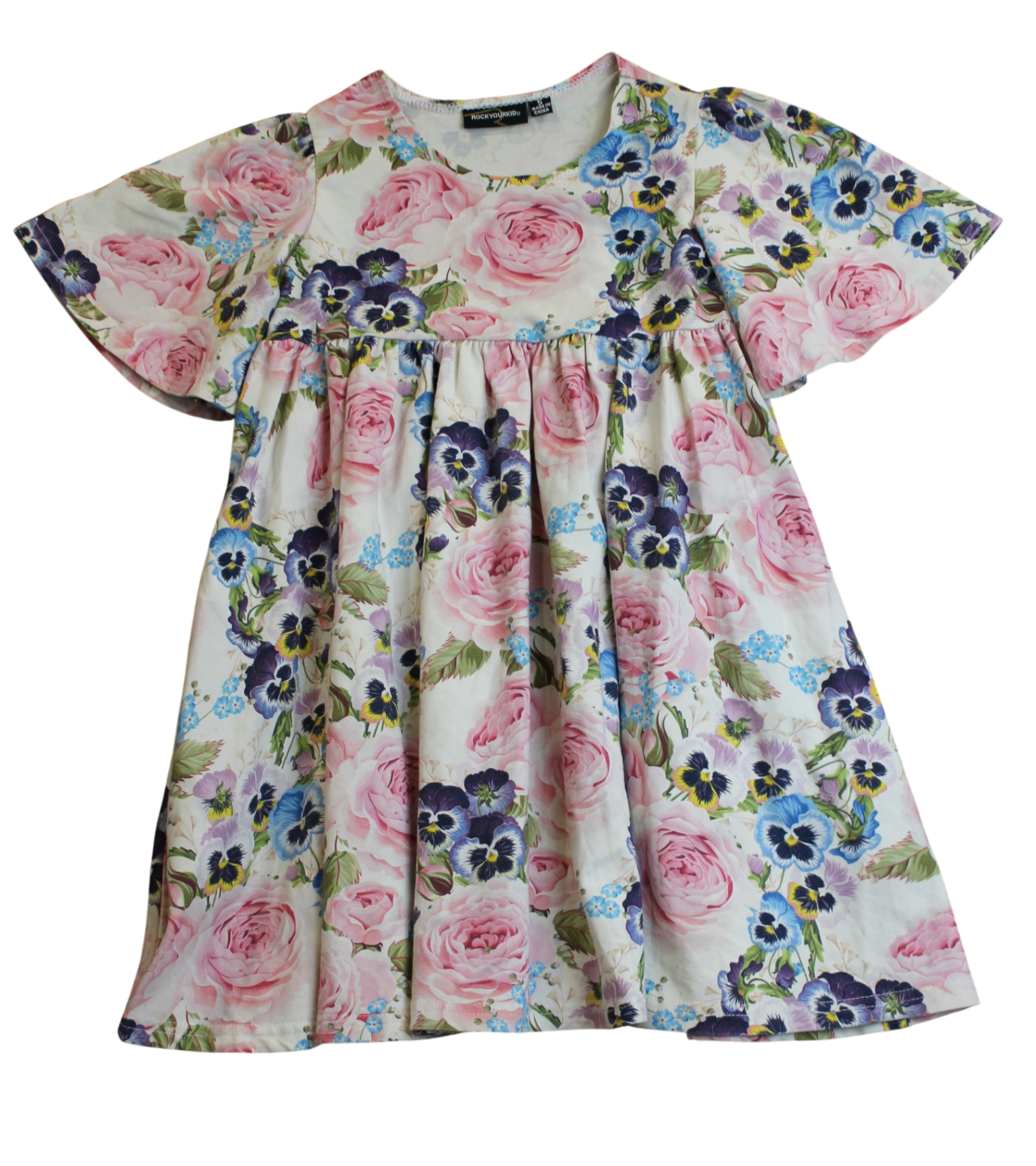 Rock Your Kid Dress, cream/floral, 5