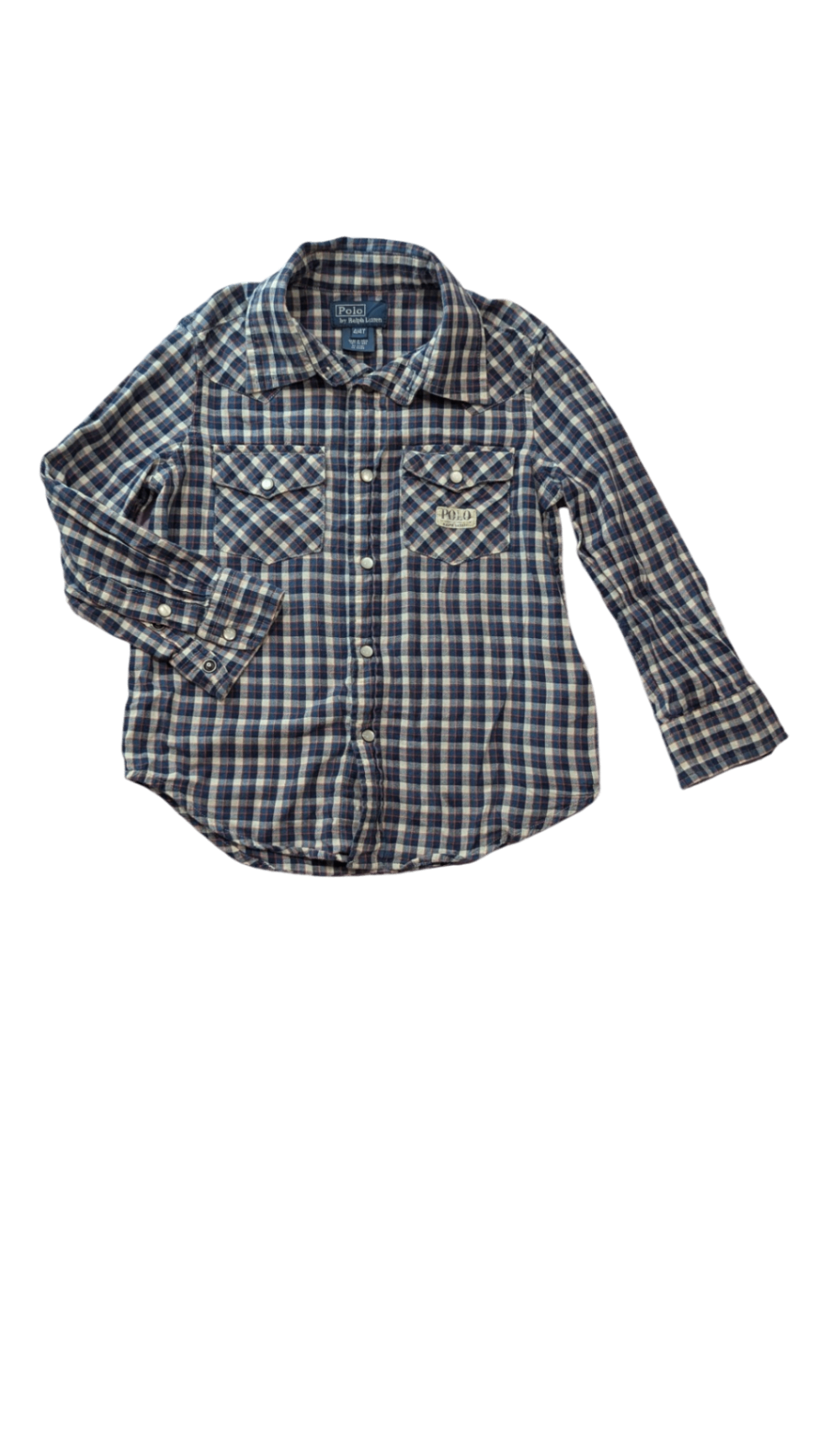 Polo by Ralph Lauren Shirt, Blue Red Checked, 4