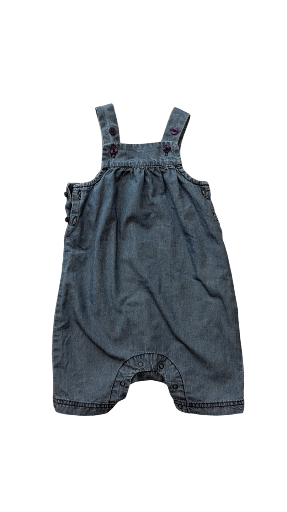Purebaby Overalls, Blue Denim, 00