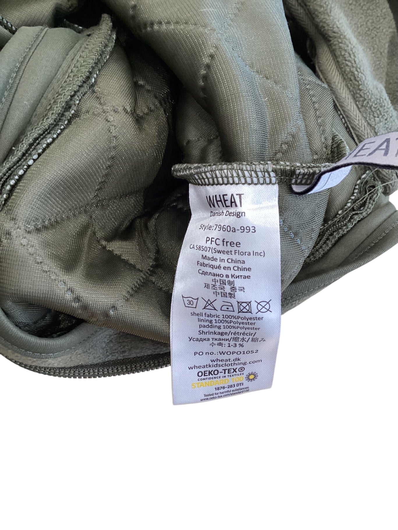 Wheat Snugglesuit, Olive Green, 9m