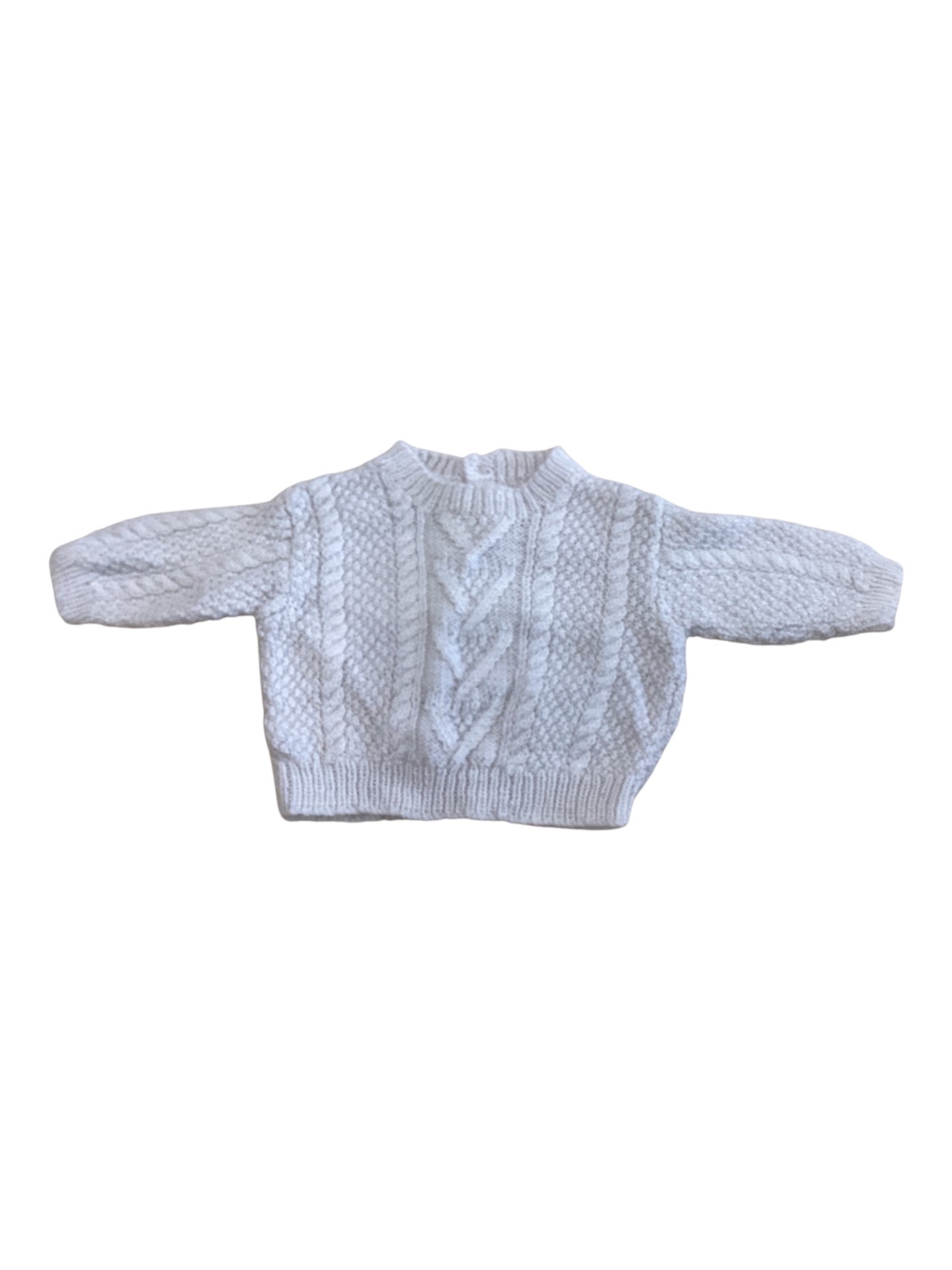 Handknit Jumper, Light Grey, 0000