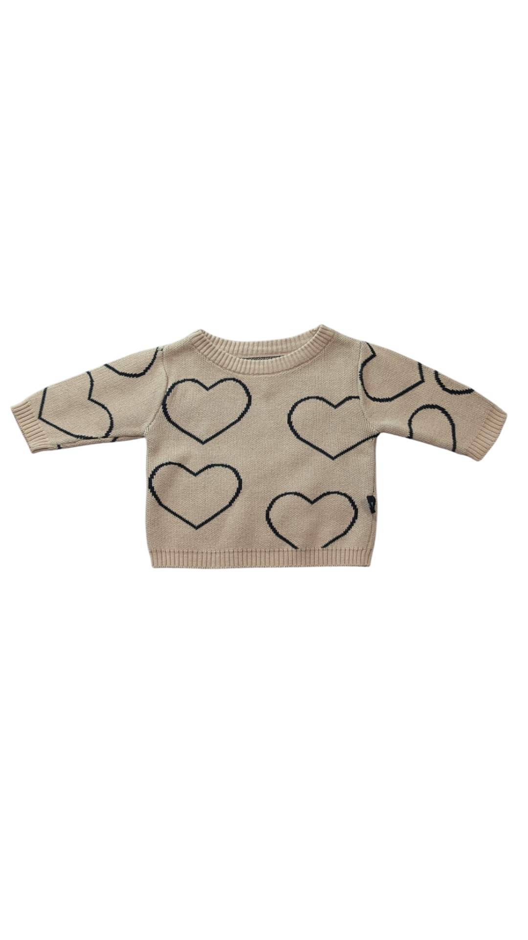 Huxbaby Jumper, Dusty Peach w Hearts, 00