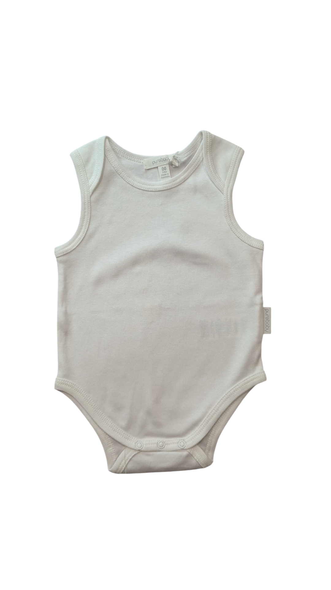 Purebaby Bodysuit, White, 00