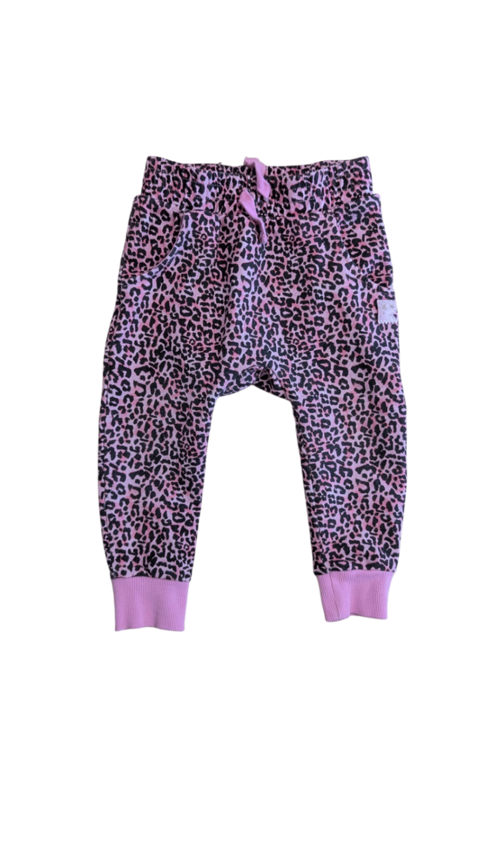 Rock Your Kid Pants, Pink Black Leopard Print, 3