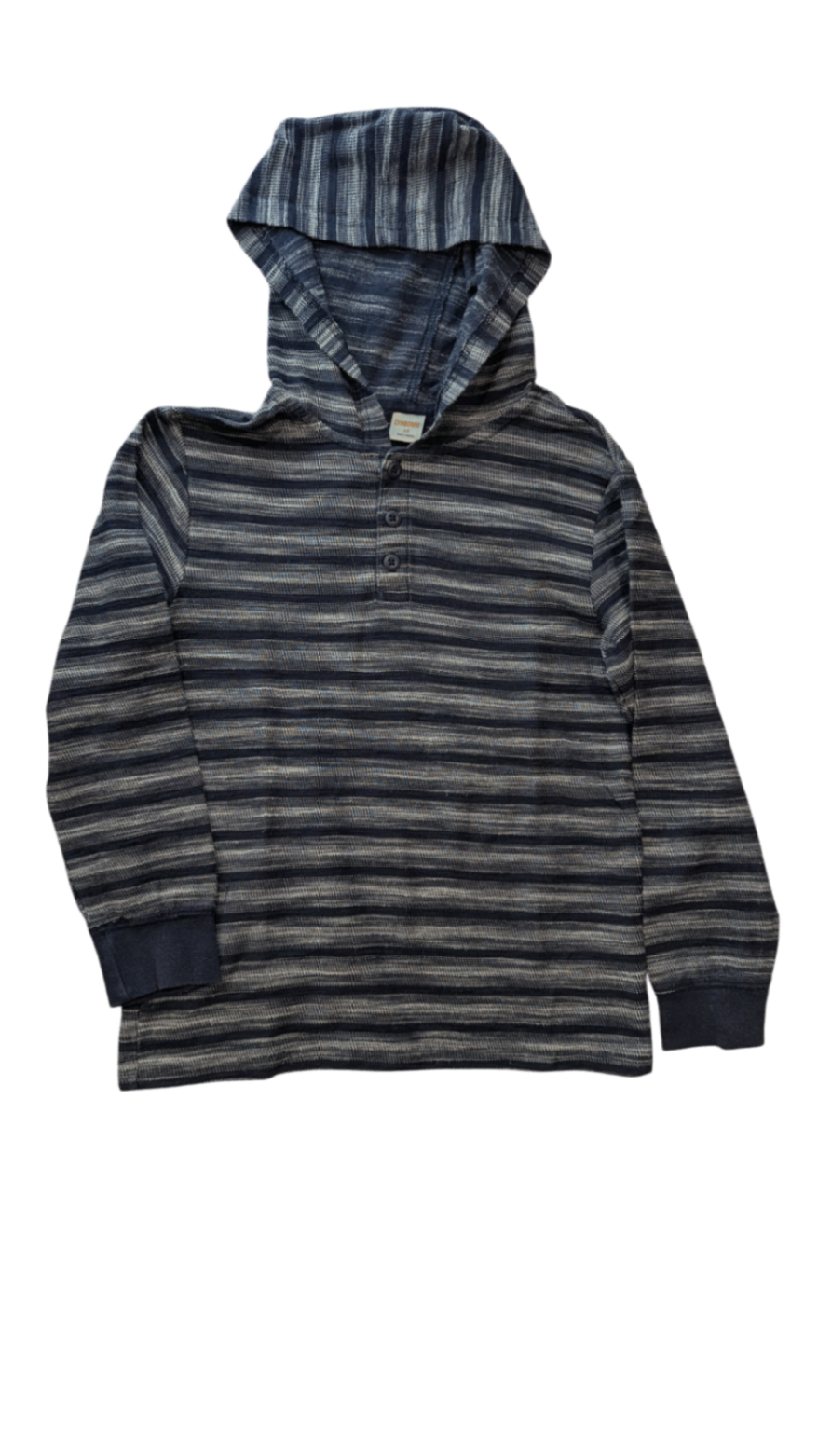 Gymboree Hoodie, Dark Blue Stripes, 10