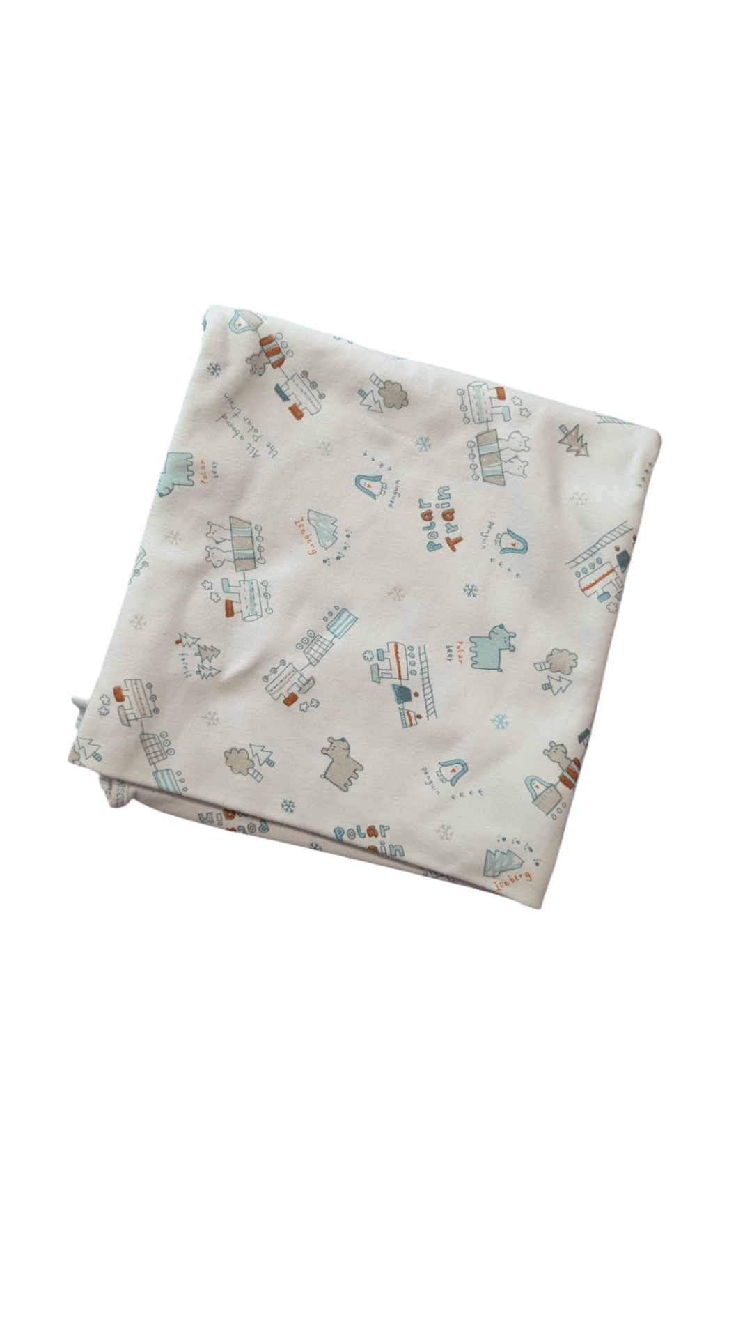 Baby Patch Baby Wrap, White w Multi Prints, One Size