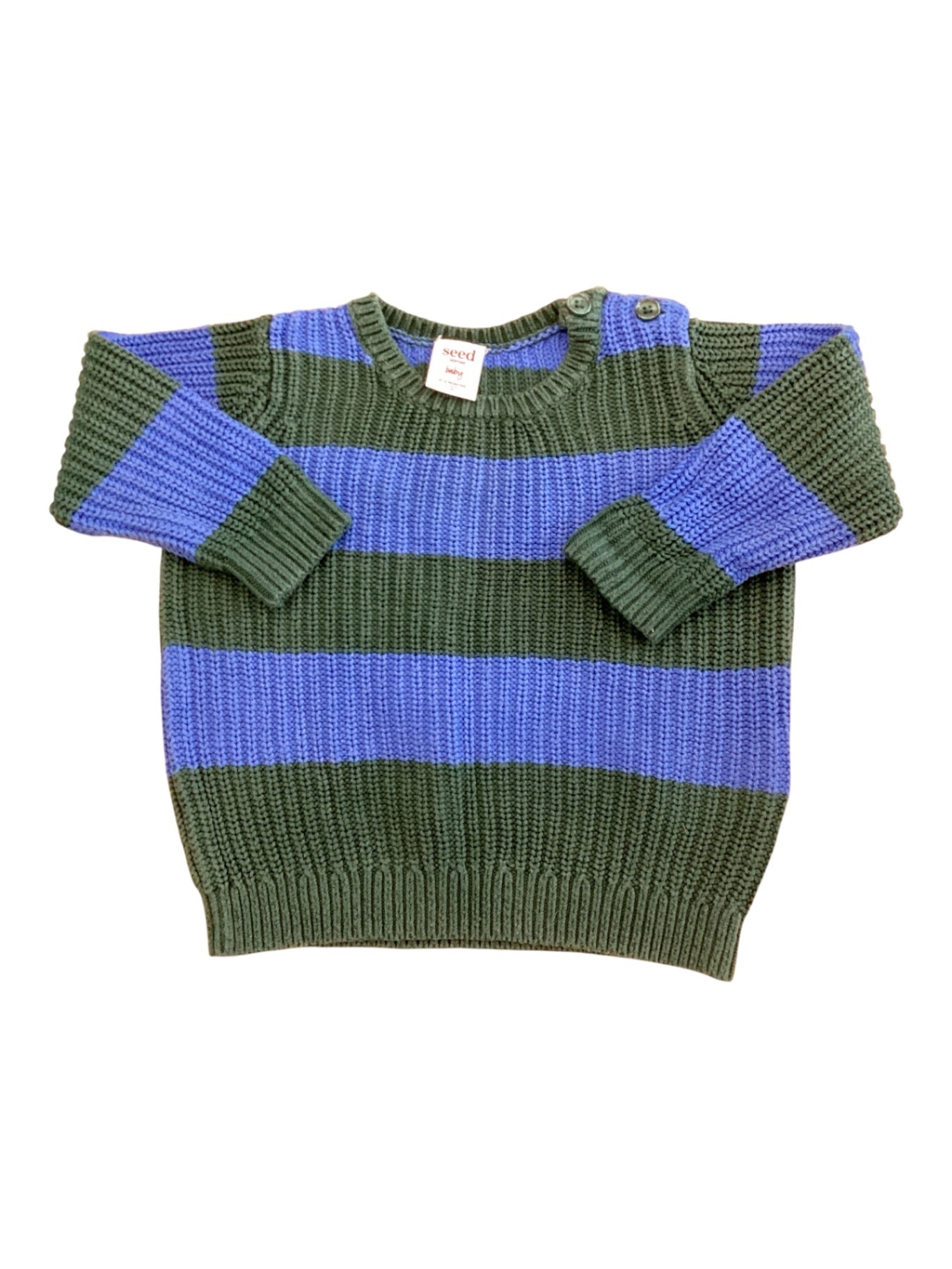 Seed Heritage Jumper, Green and blue, 0