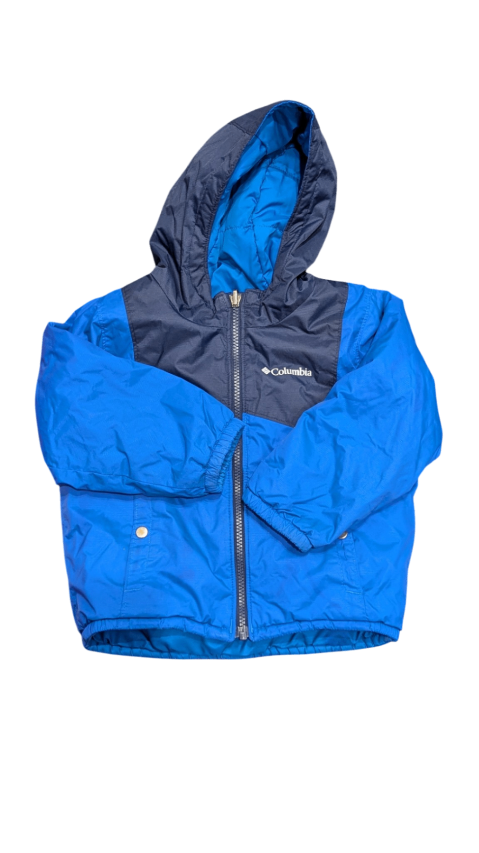 Columbia Puffer Jacket, Blue and Navy, 3