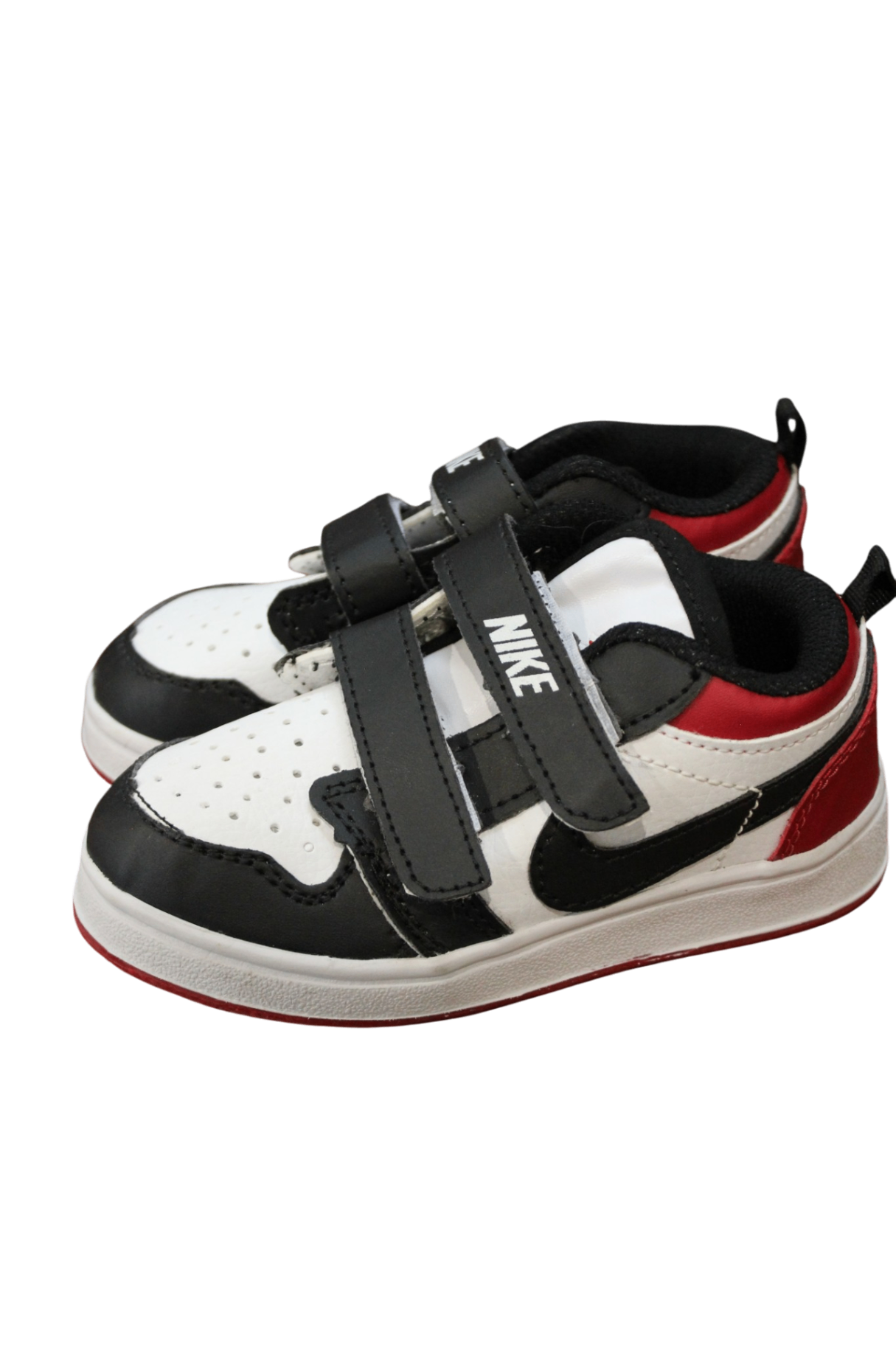 Nike Air Jordan Sneakers, Black, white and red, 24
