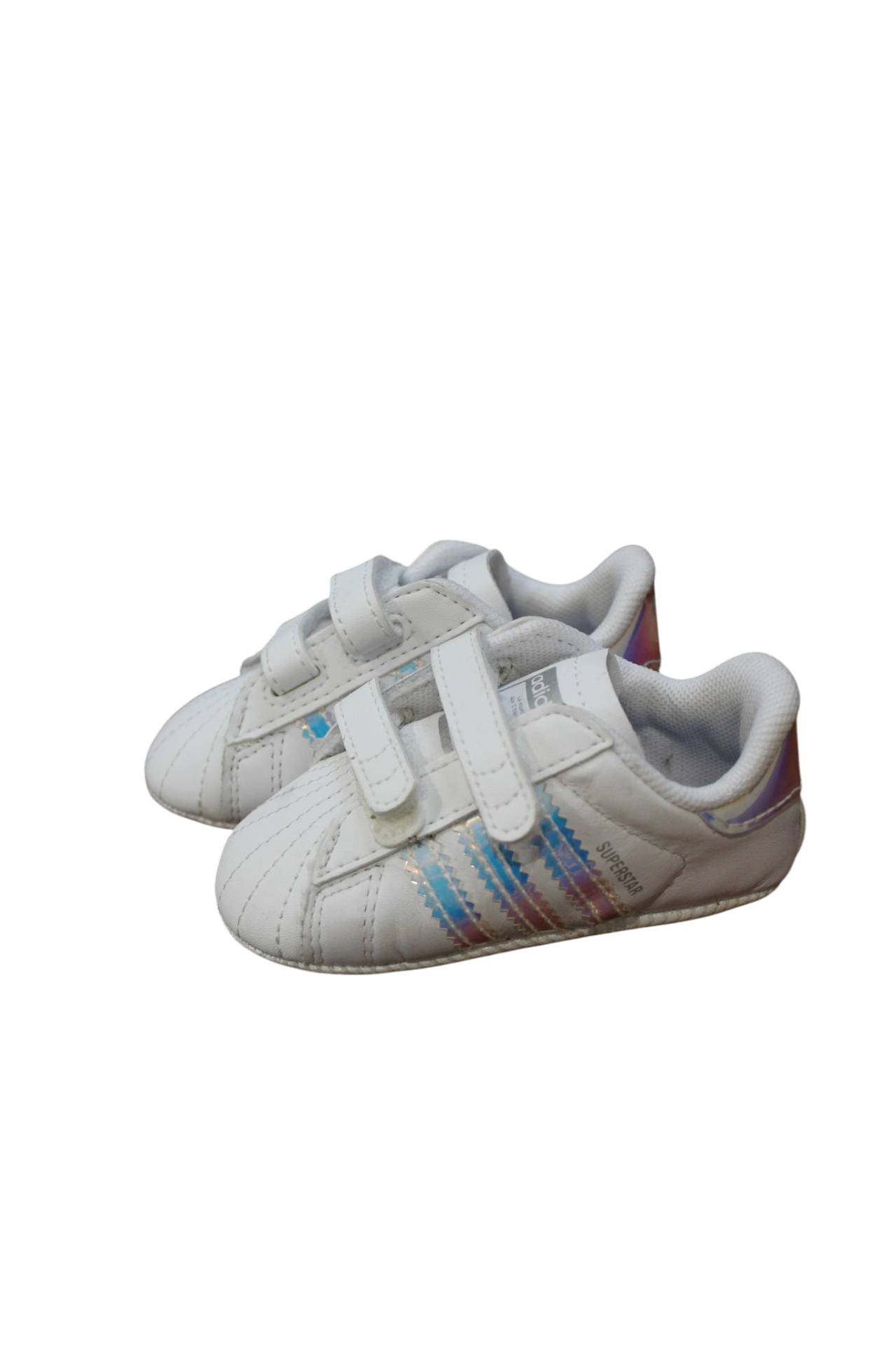 Adidas superstar Soft Soles, White/silver, US 2/EUR 17