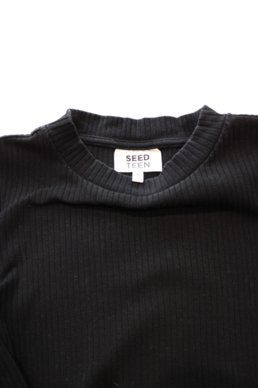 Seed Teen Long-Sleeve T-Shirt, Black, 8