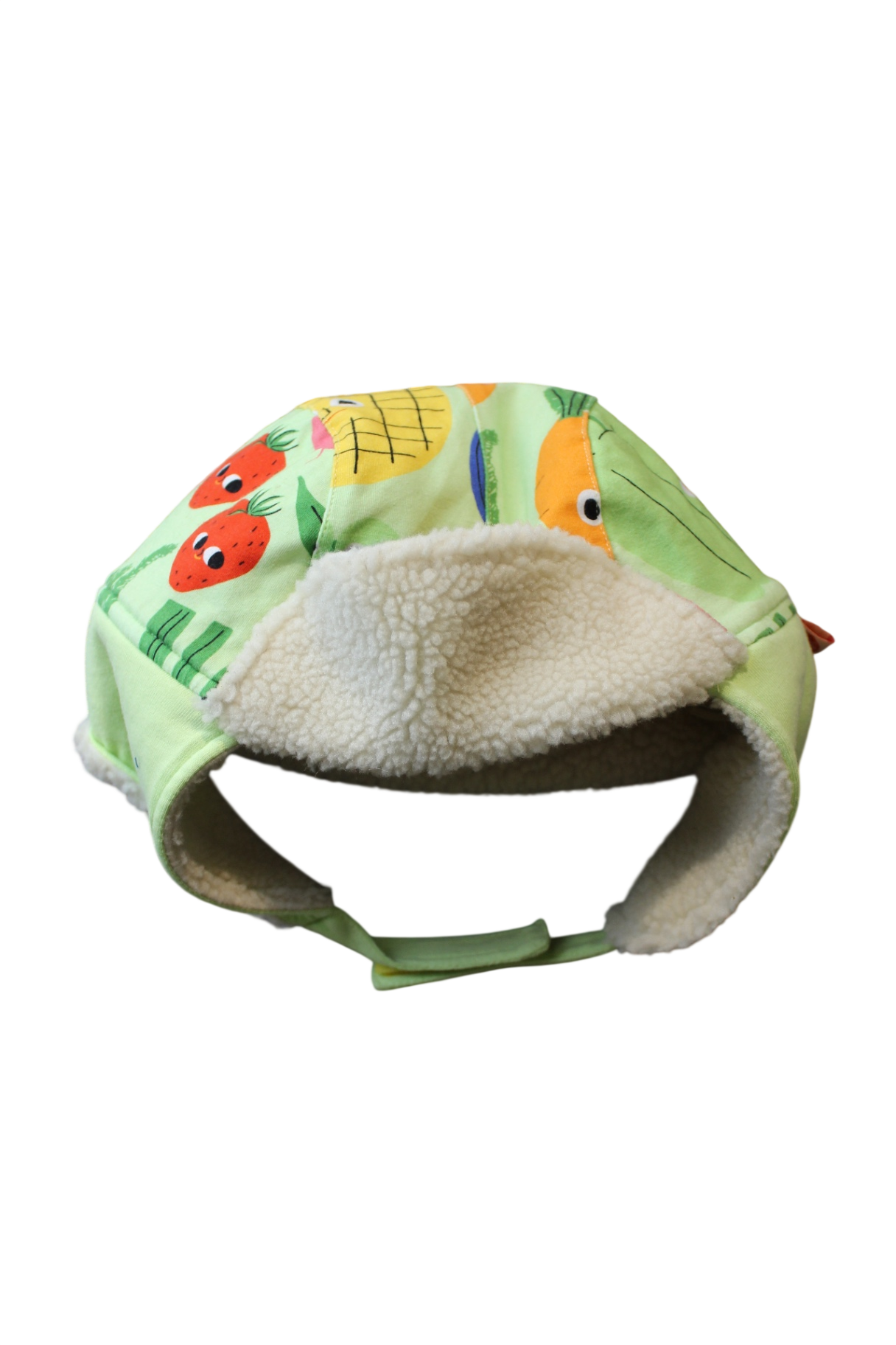 Halcyon Nights Hat, Light green with multicolour print and cream trim, 1-2