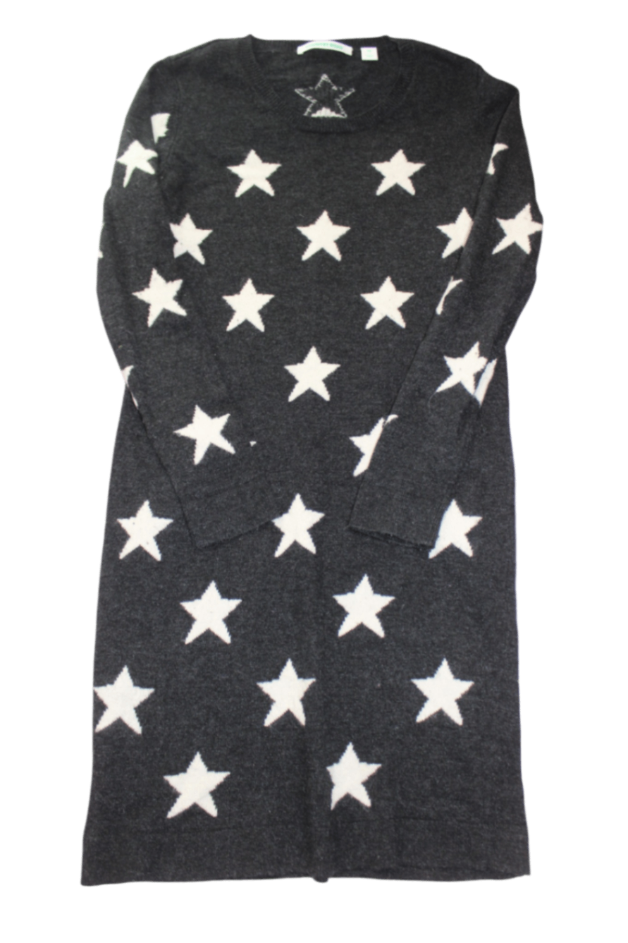 Country Road Dress, Charcoal grey with white stars, 10