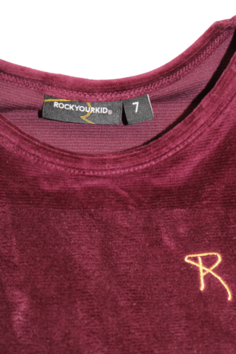 Rock Your Kid Dress, Burgundy, 7