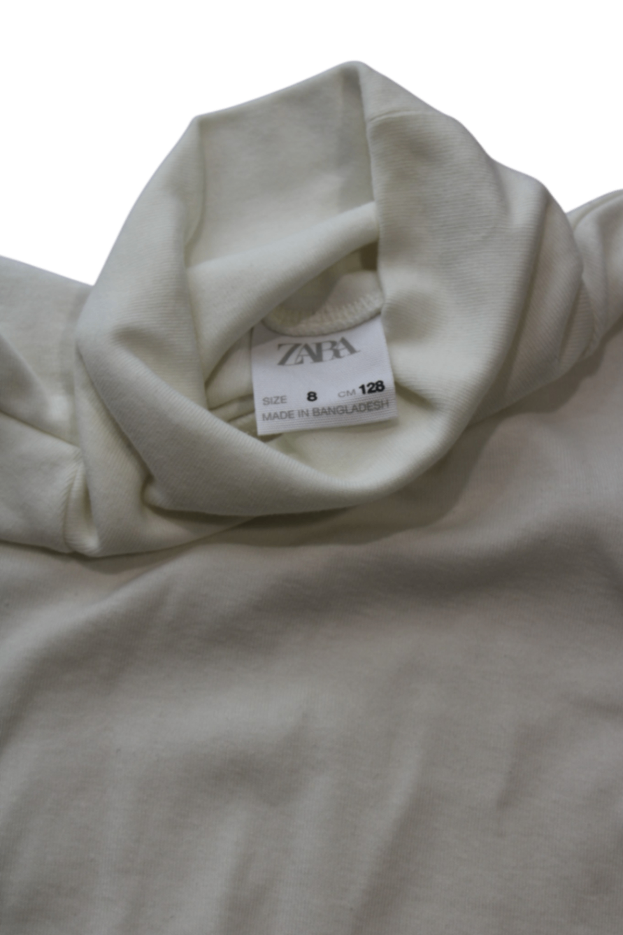 Zara Long-Sleeve T-Shirt, Cream, 8
