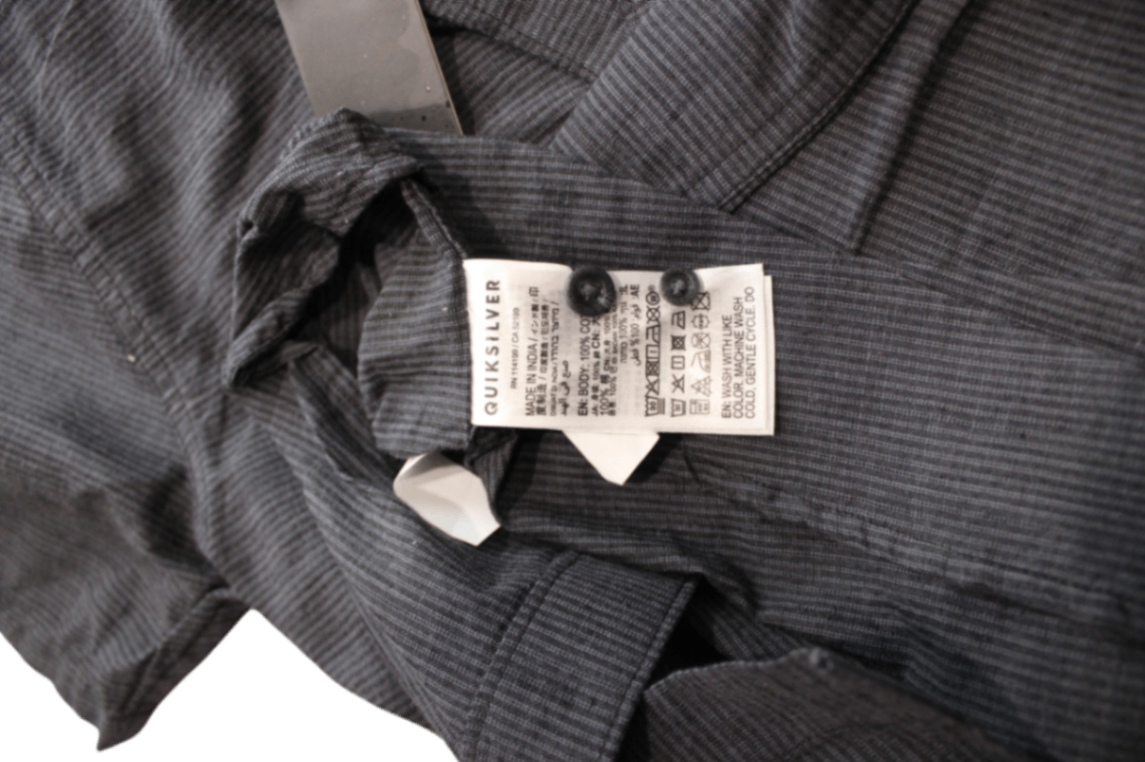 Quiksilver Shirt, Charcoal Grey, 12