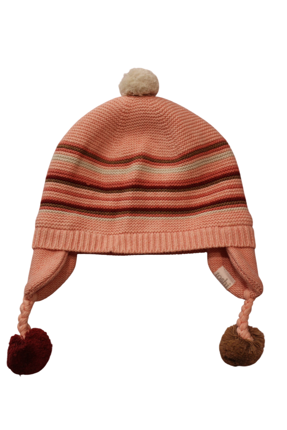 Toshi Hat, Pink with stripes, S