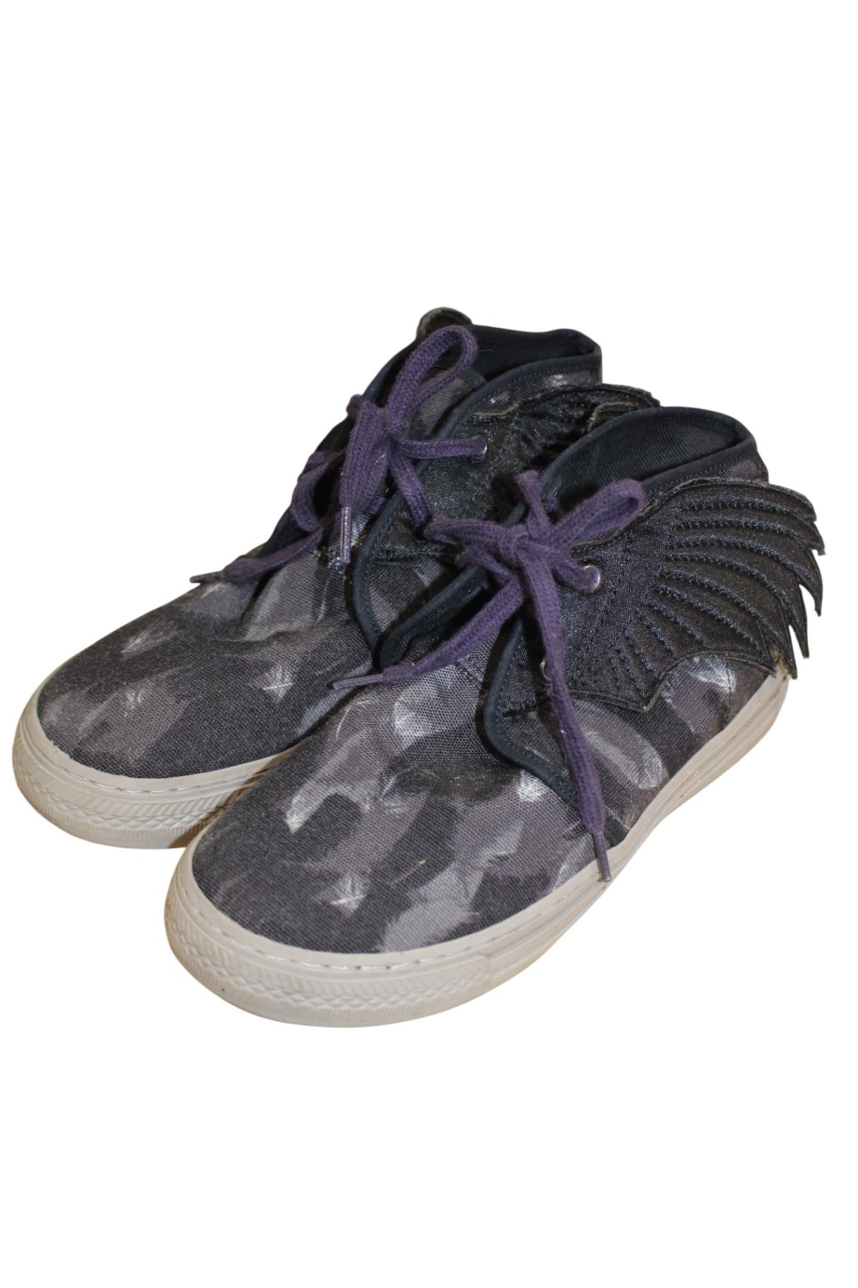 Stella McCartney Kids High-Top Sneakers, Black, Grey, Purple, 32