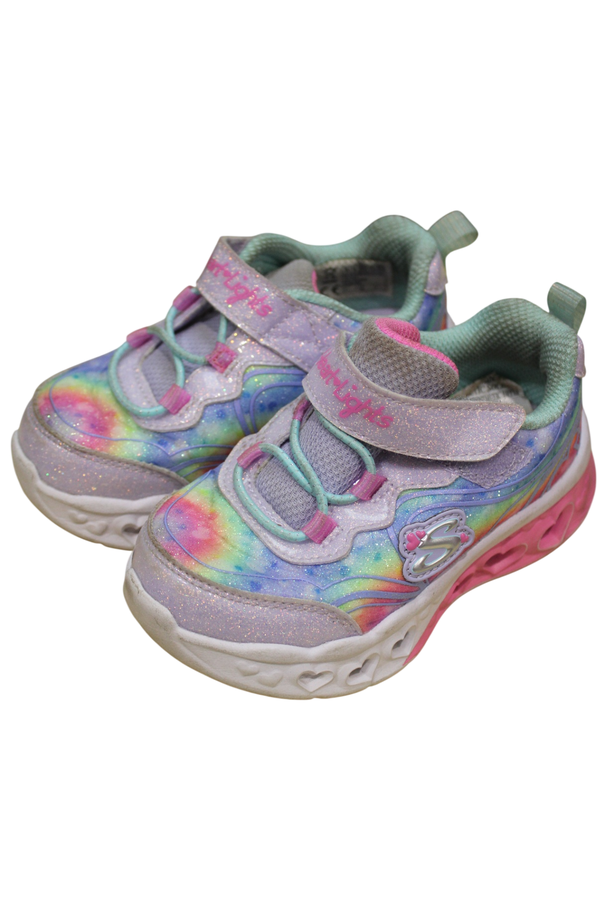 Skechers Sneakers, Pastel rainbow with teal, pink, purple and blue, 23