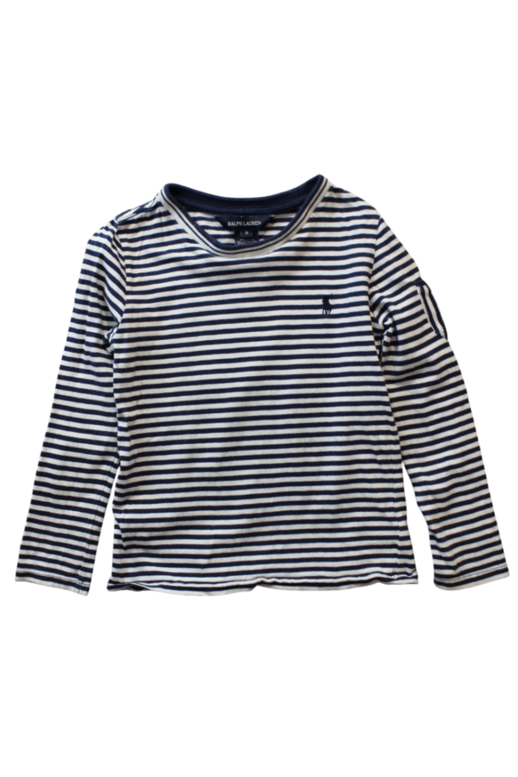 Ralph Lauren Long-Sleeve T-Shirt, Navy and White, 5