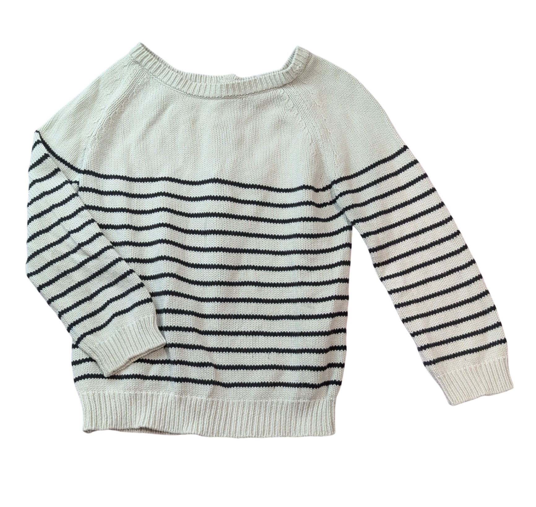 Jamie Kay Jumper, Cream with black stripes, 3