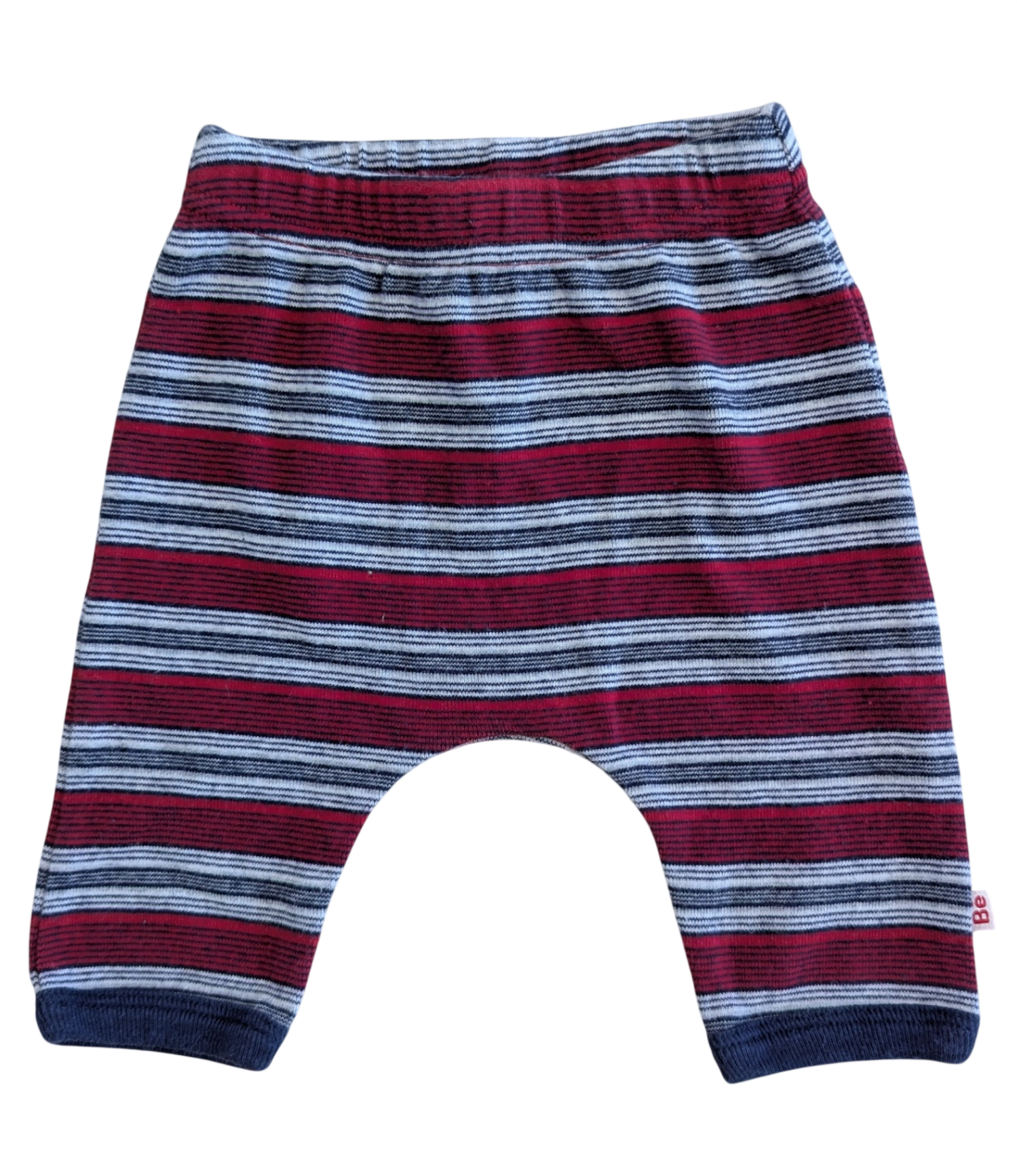 Bebe by Minihaha Pants, Red, navy, white stripe, 000