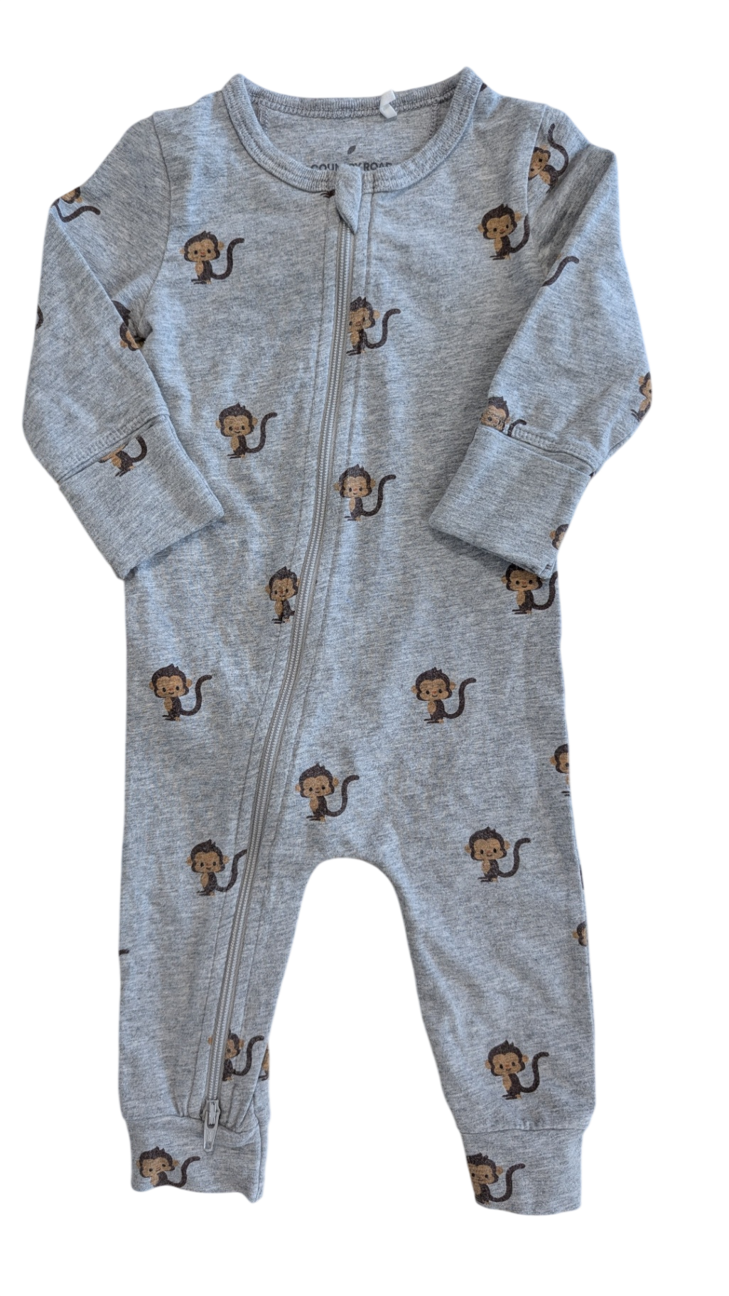 Country Road Jumpsuit, Grey/monkey print , 000