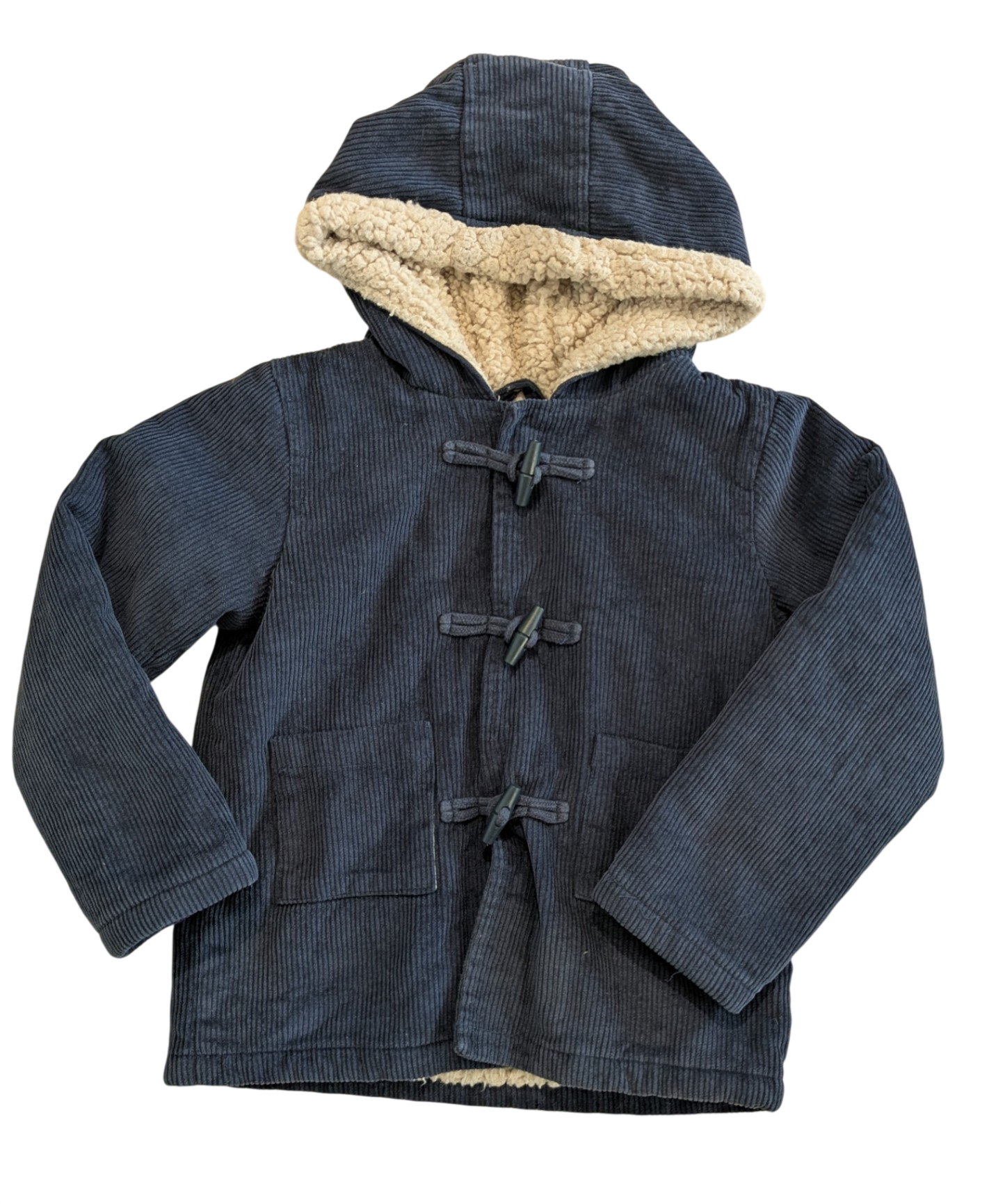 Jack & Milly Coat, Navy Blue Cord, 6