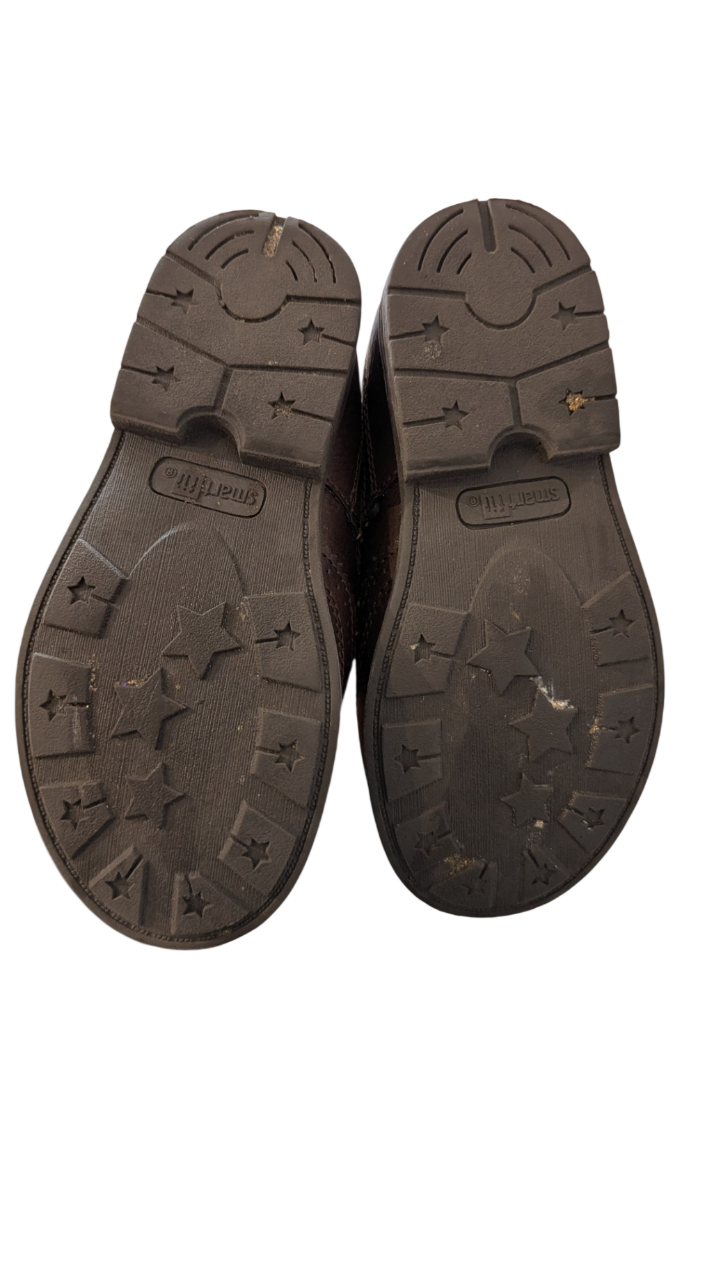 SmartFit Shoes, Dark Brown with Orange Laces, 9