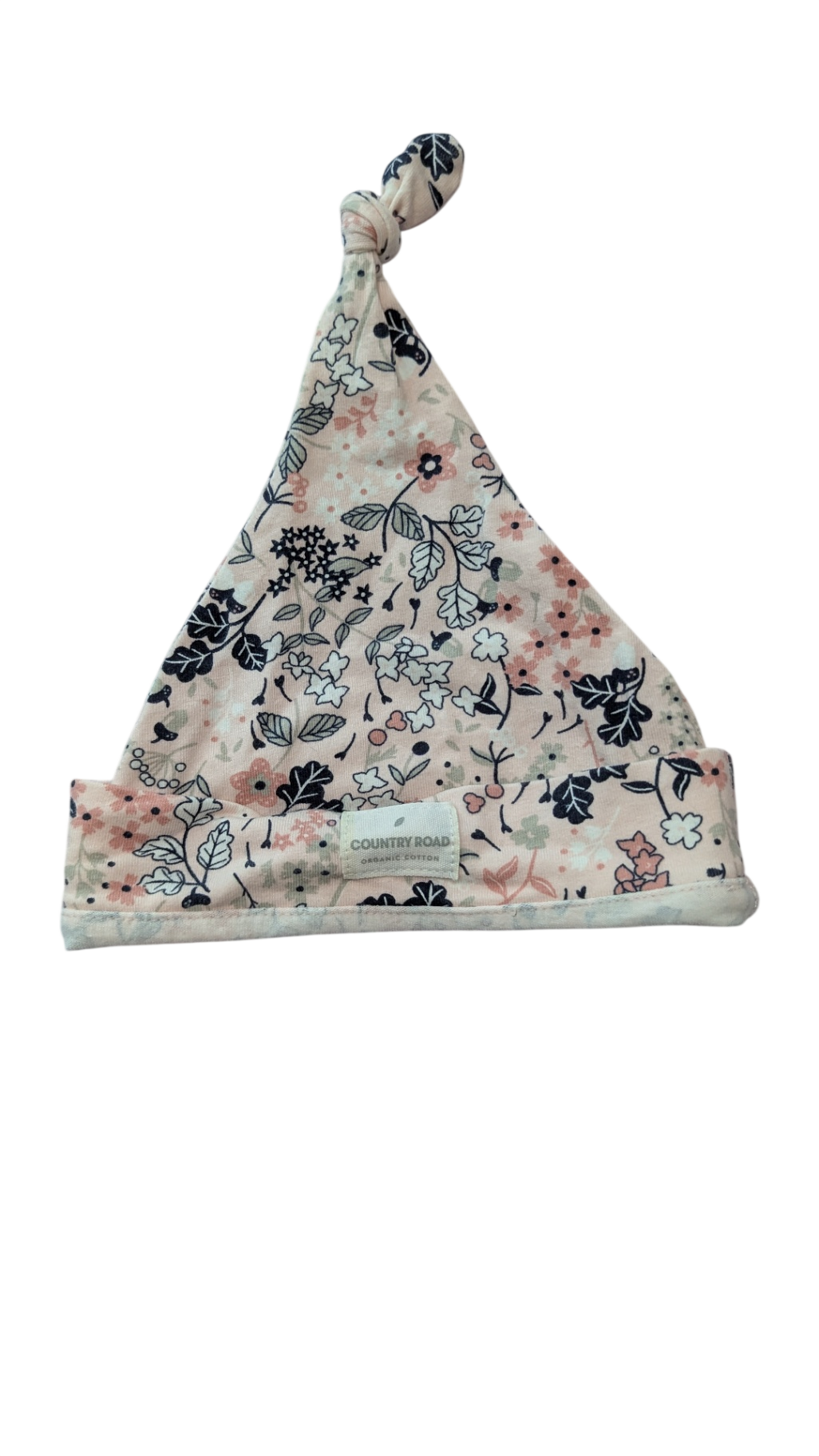 Country Road Beanie, Pink floral, one size (baby)