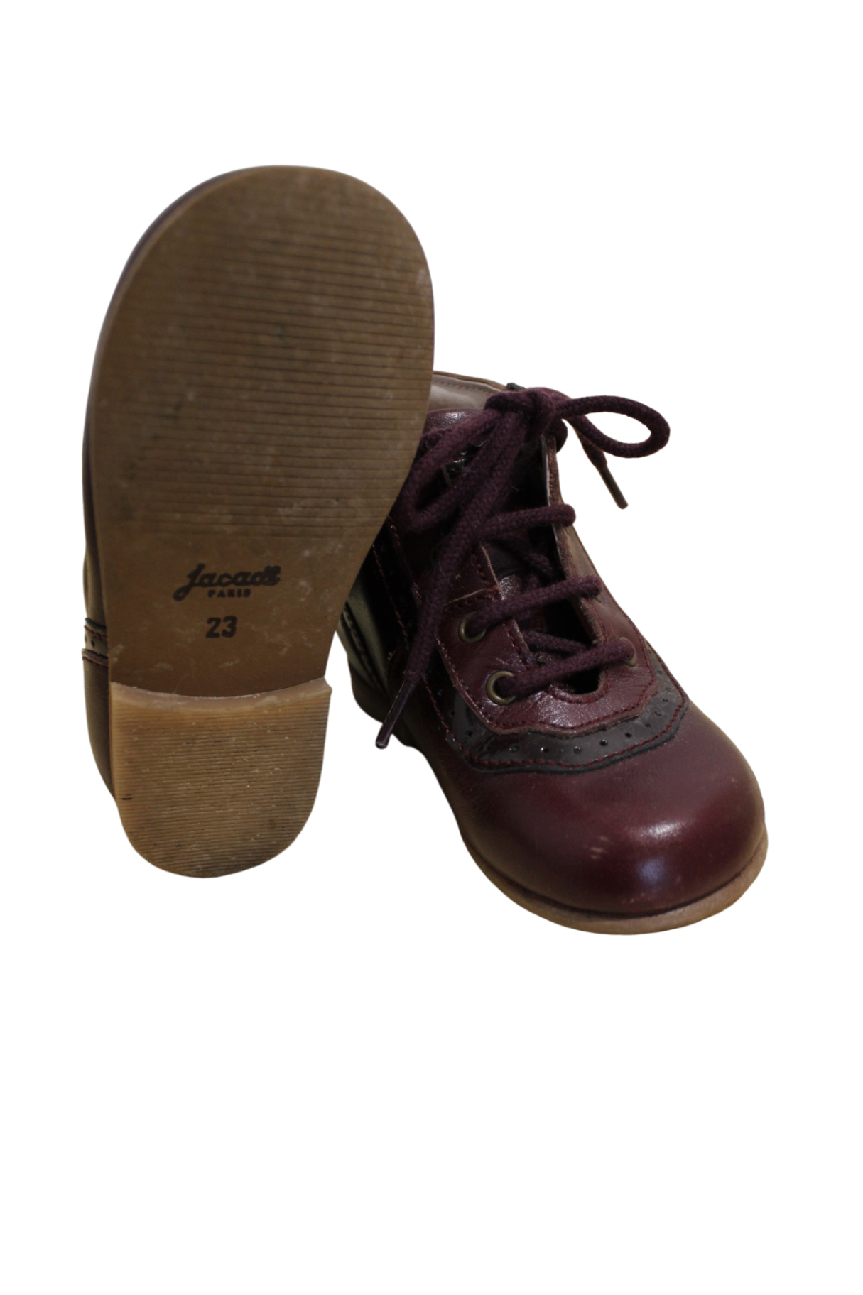 Jacadi Paris Shoes, Burgundy, US 6/EUR 23
