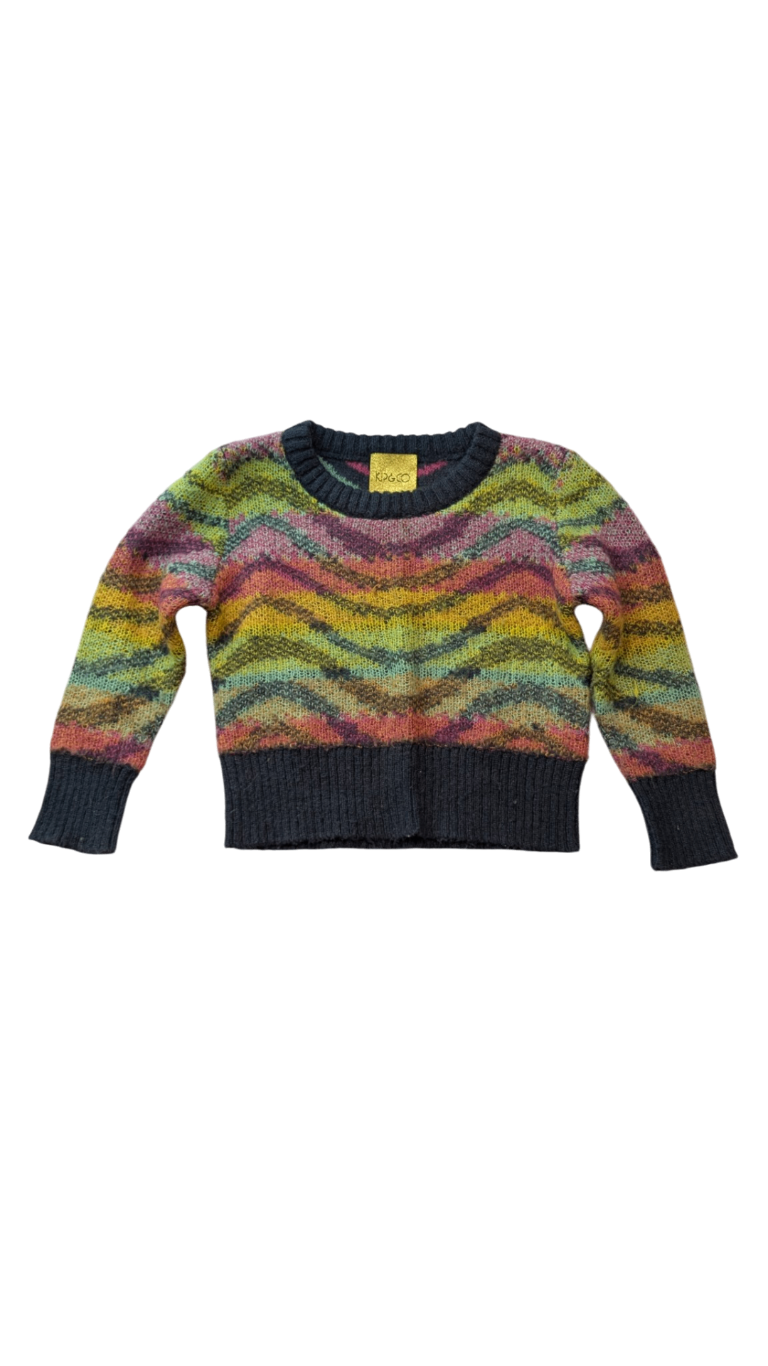 Kip & Co Jumper, Multi with Dark Grey Trim, 4
