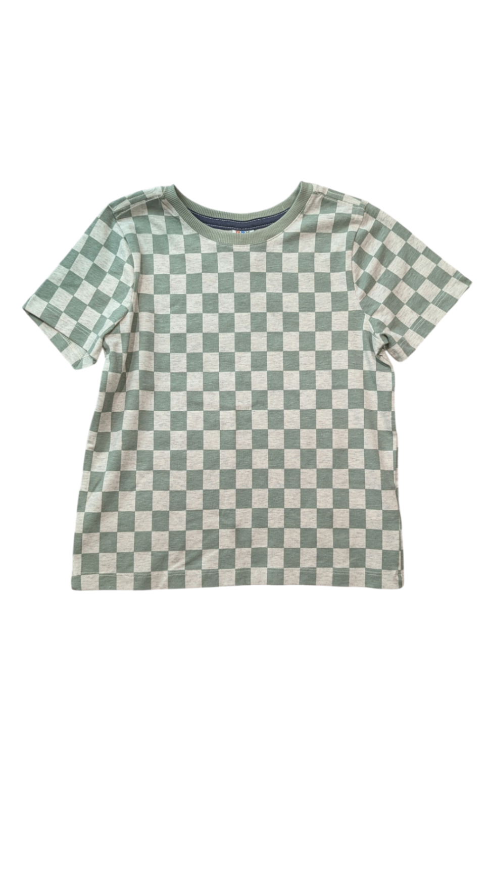 Novogratz T-Shirt, Green Grey Checkered, 5
