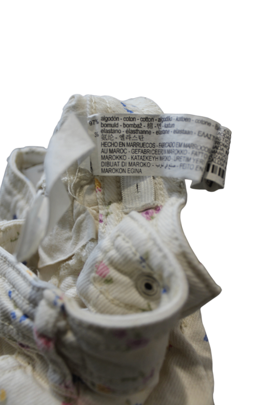Zara Pants, White with multicolour floral print, 3-4 years / 104